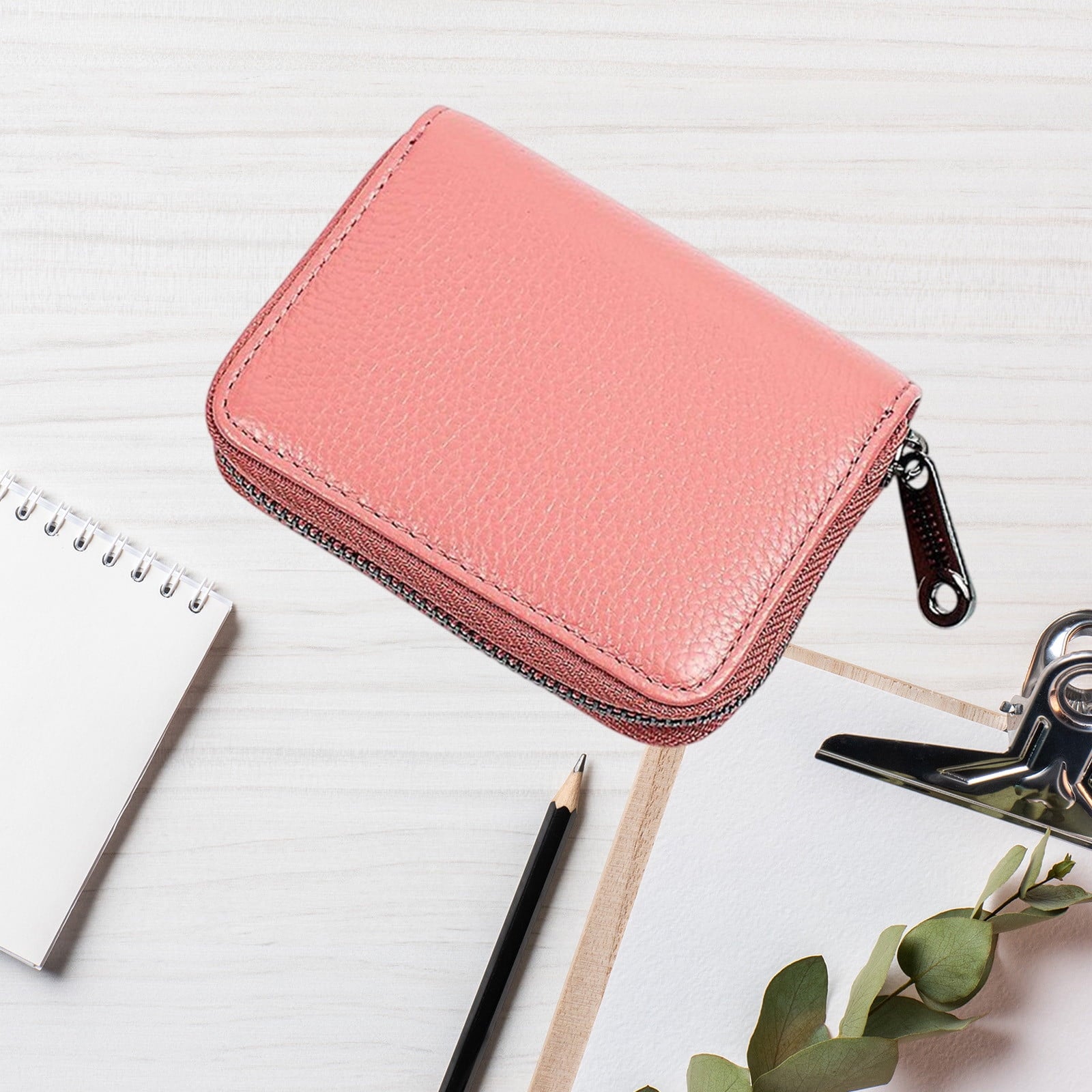 Credit Card Holder Wallet | Artificial Leather | RFID Blocking | Slim Small Zipper Purse for ID Bank Cards Coins | Mu... - Image 5