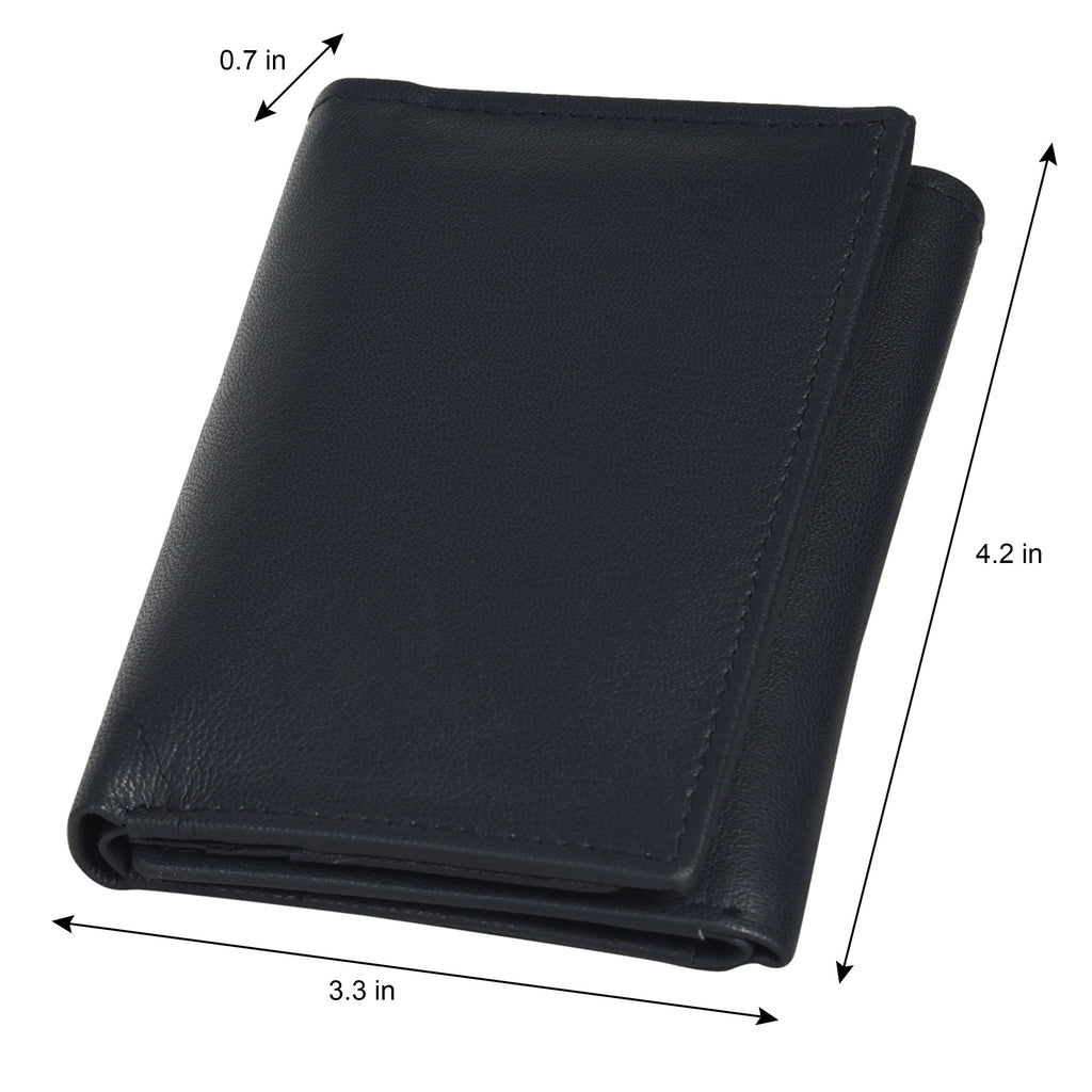 Genuine Leather Trifold Wallets For Men - Mens Trifold Wallet With ID Window Gifts For Men RFID Blocking - Image 5