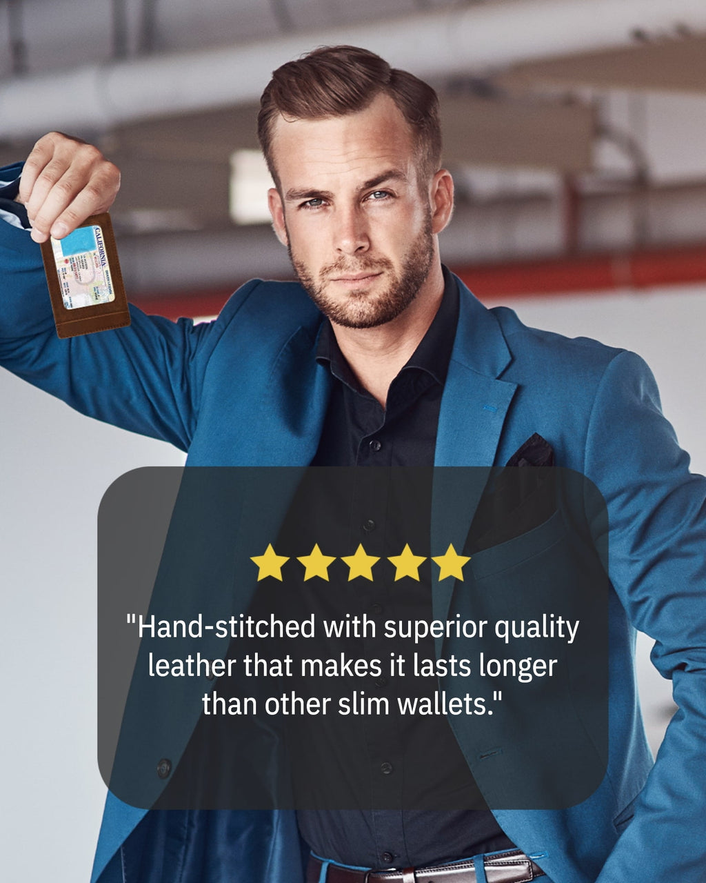 Slim Minimalist Wallets For Men & Women - Genuine Leather Credit Card Holder Front Pocket RFID Blocking Wallet With Gift Box - Image 6
