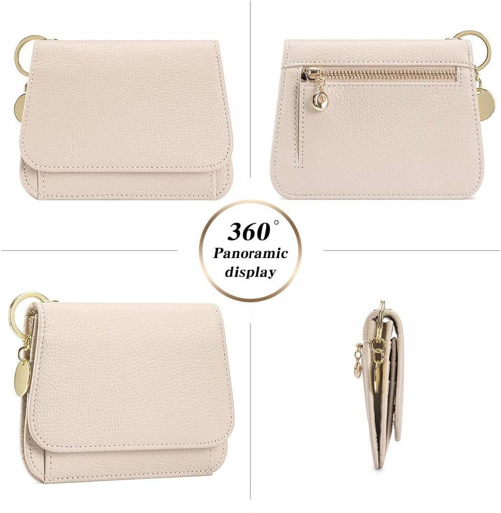 For Women Small Credit Card Holder With Coin pocket, ID Window, Keychain - Image 3