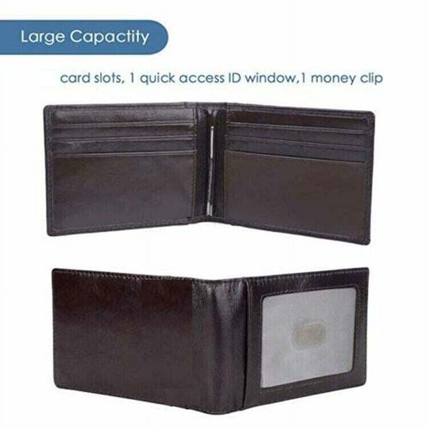 RFID Men's Leather Slim Bifold Money Clip Wallet Front Pocket Credit Card Holder - Image 4