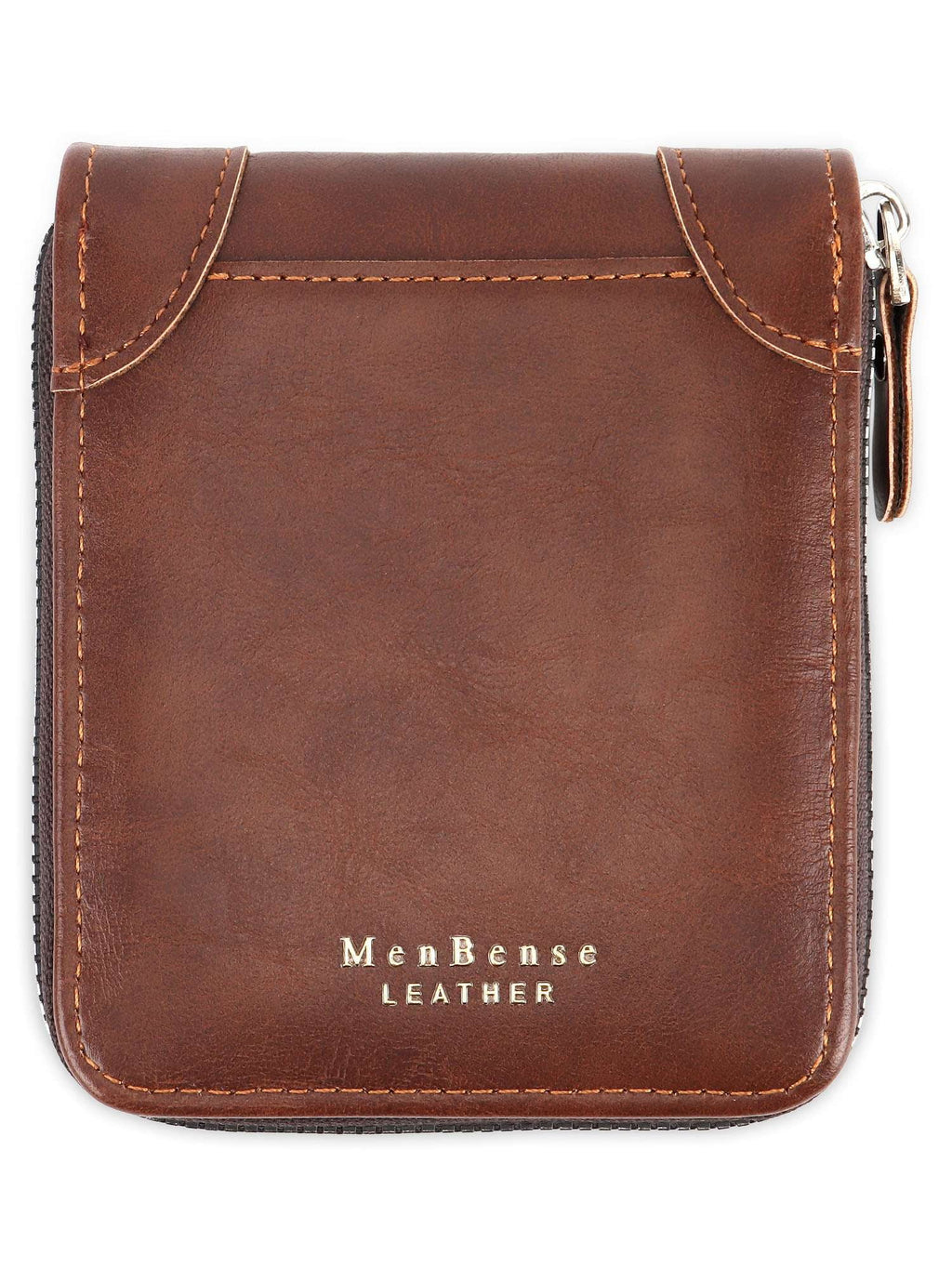RFID Blocking Men's Leather Bifold Wallet, Brown - Image 2