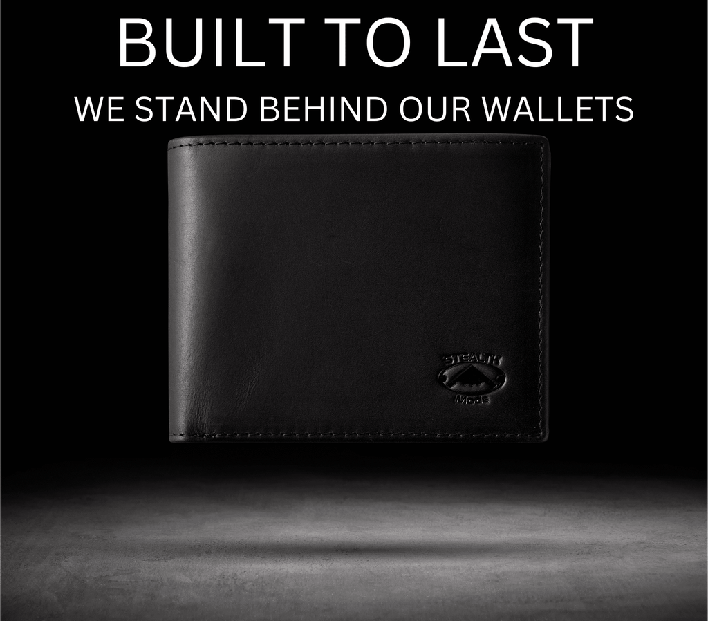 Leather Bifold Wallet for Men With ID Window and RFID Blocking (Black) - Image 2