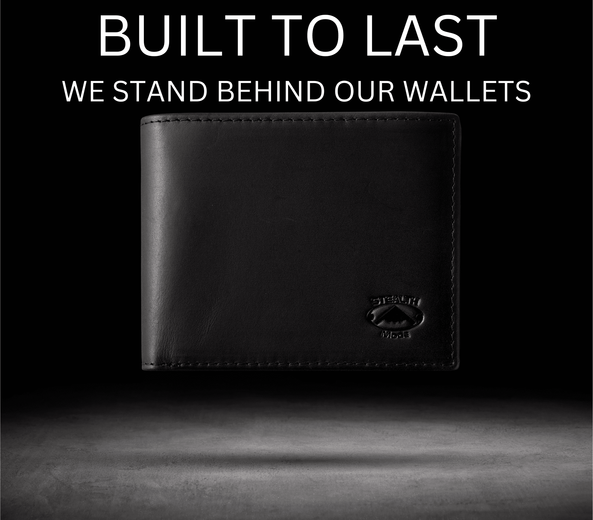 Leather Bifold Wallet for Men With ID Window and RFID Blocking (Black) - Image 2