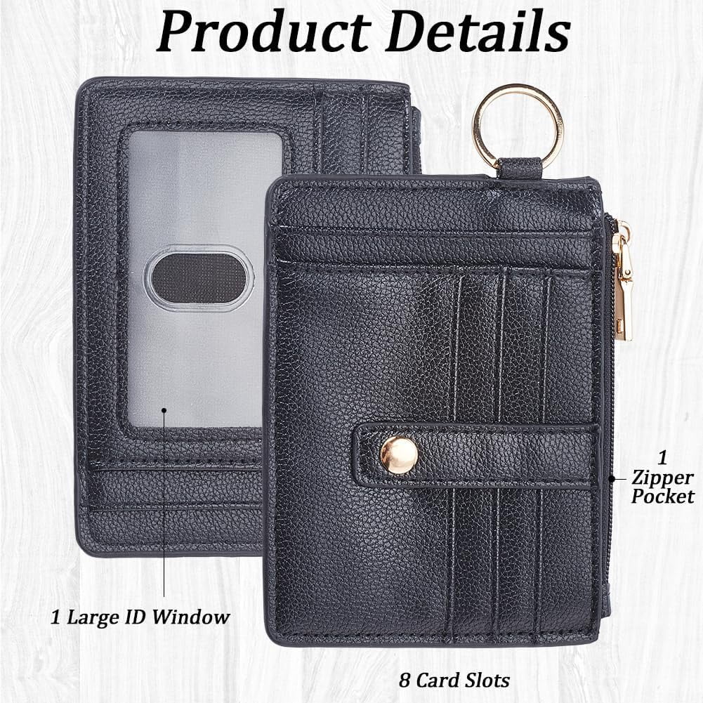 1pc Wristlet Bracelet Keychain Wallet for Women Small Leather Coin Purse Mini Change Pouch Credit Card Holder Purse S... - Image 6