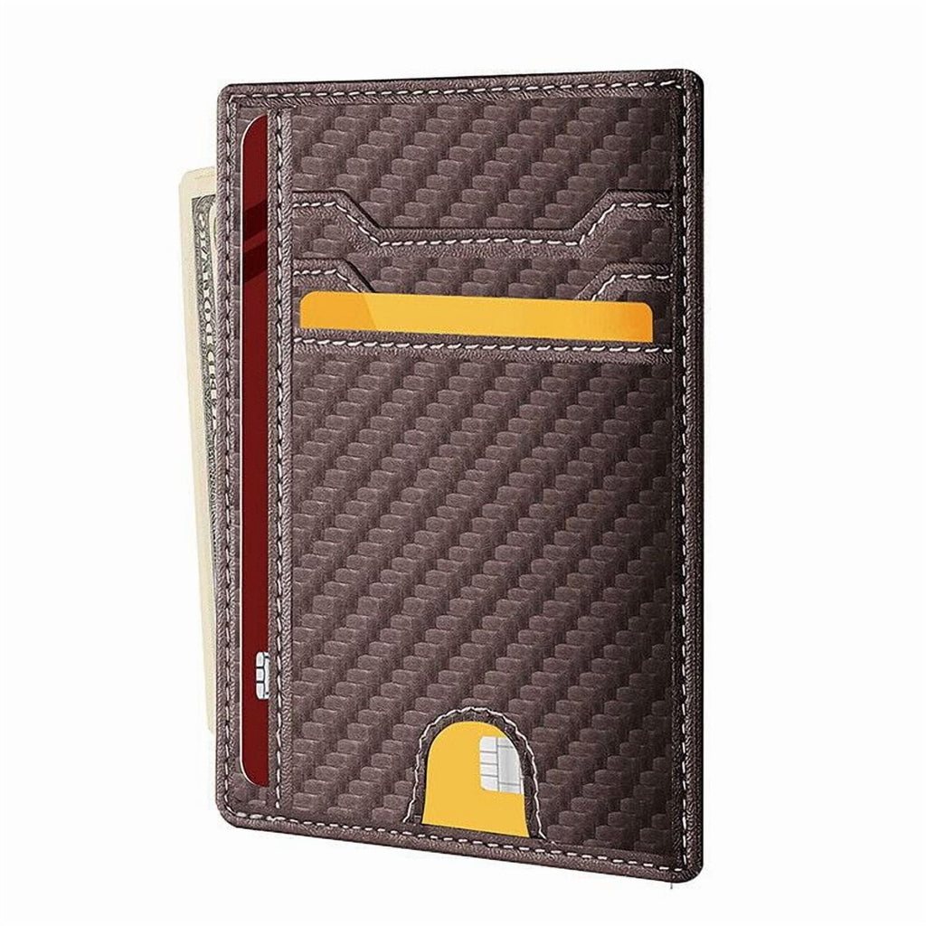 Mens Leather Slim Wallet Credit Card Holder RFID Blocking Pocket ID Money PU USA - Image 3