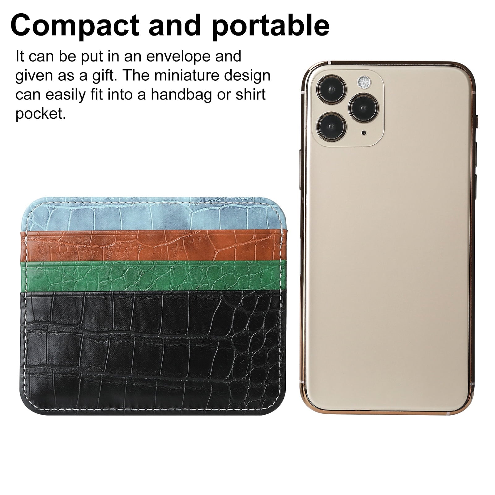 Slim Card Holder Minimalist Faux Leather Credit Card Wallet Mini Business Front Pocket Card Case Thin Coin Purse for ... - Image 3
