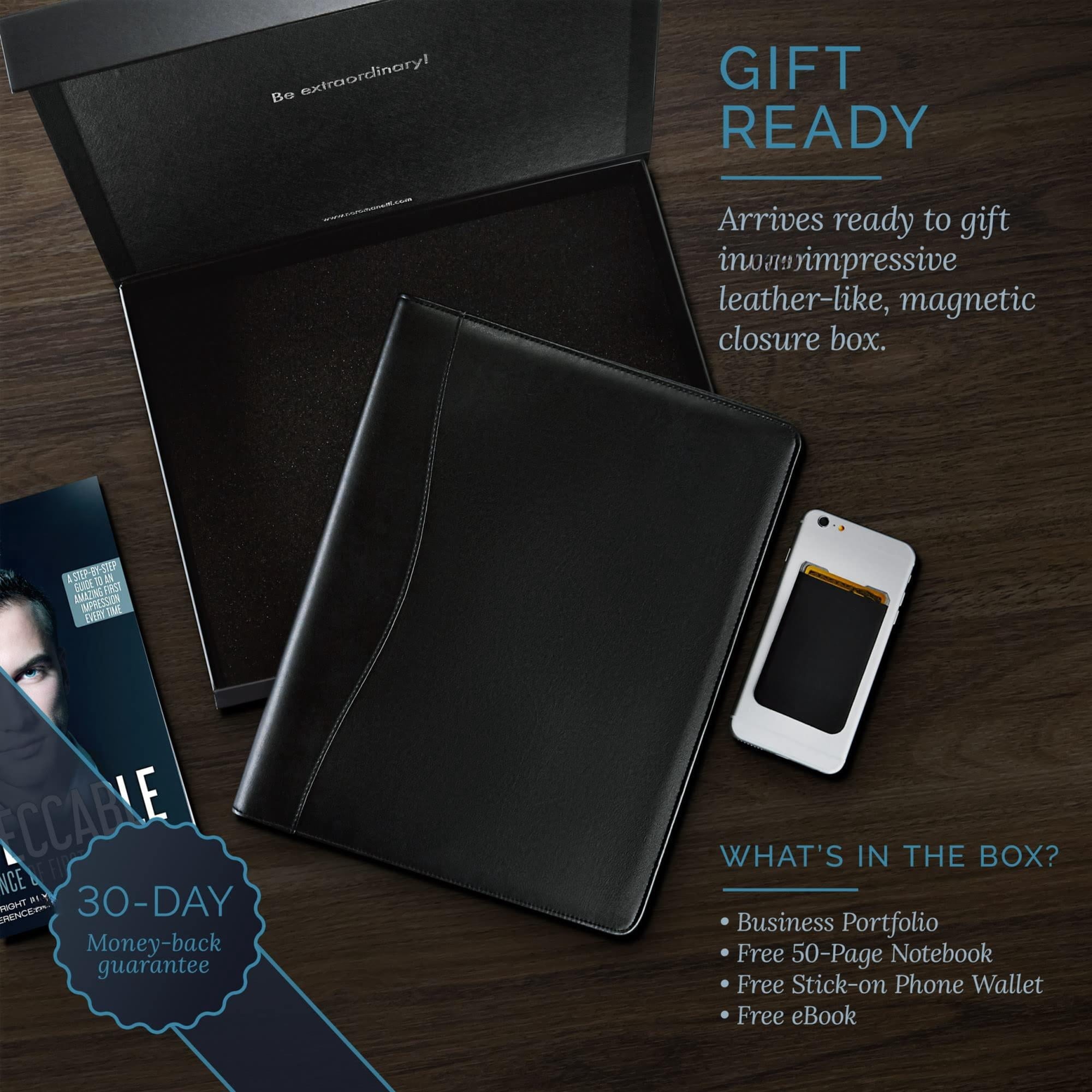 Folder Business Pu Notepad Holder For Resumes Legal Pad Executive Binder Professional Padfolio Notebook Women/men - Image 2