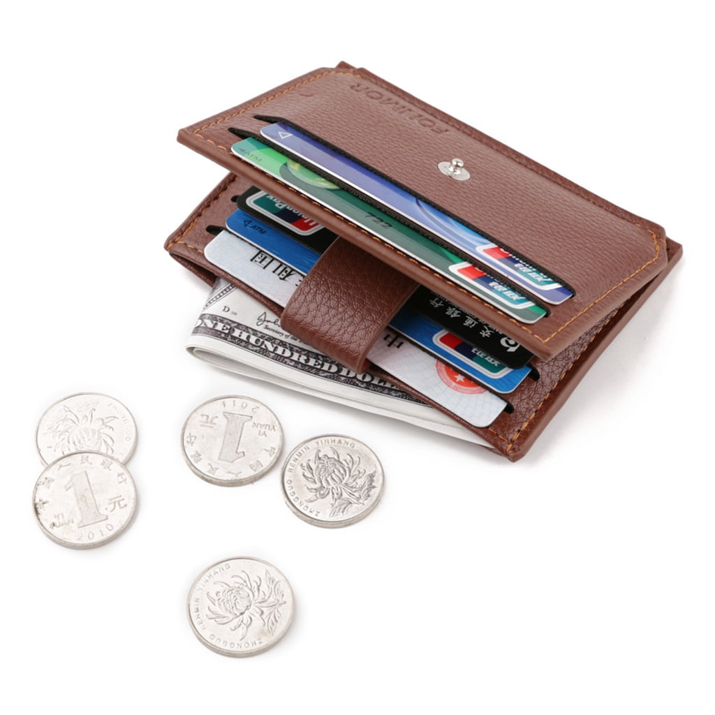 Men Slim Mini Wallet Money Case Credit Card Holder Coin Pocket - Image 3