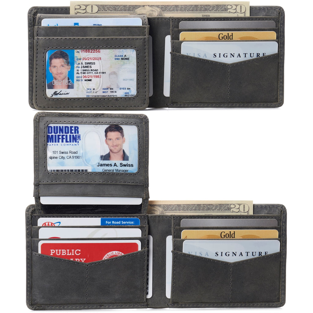 Cor Executive Bifold Wallet | Business Passcase for Men | Premium Leather | Dual ID Windows | RFID Blocking | Gift Bo... - Image 2