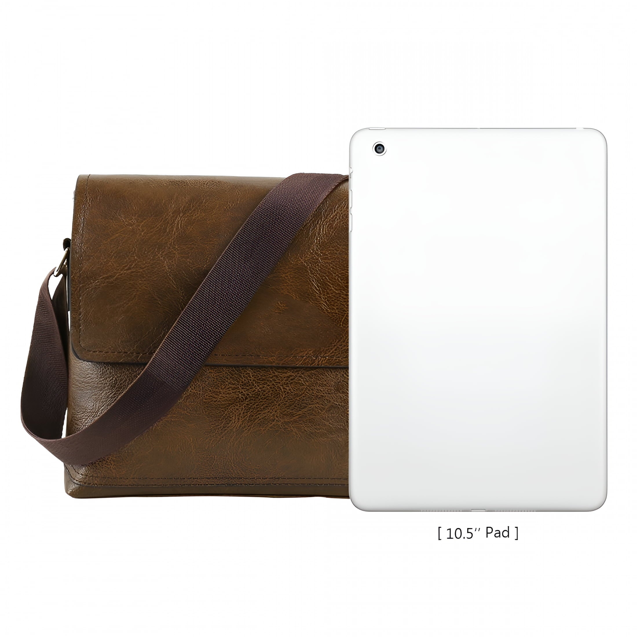 Mens Leather Bags Messenger Bag Briefcase Satchel Shoulder Handbag Cross Body - Image 3