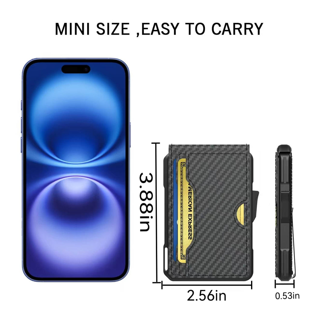 Wallet for Men - with Money Clip Slim Leather Slots Credit Card Holder RFID Blocking Bifold Minimalist Wallet - Image 6
