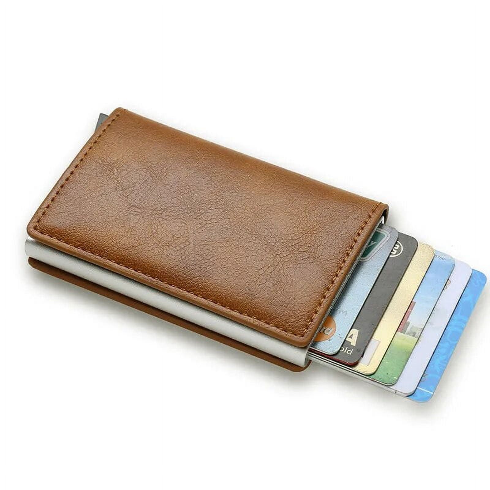 Rfid Credit Card Holder Men Wallets Bank Cardholder Case Small Leather Slim Thin Magic Mini Wallet Smart Minimalist W... - Image 4