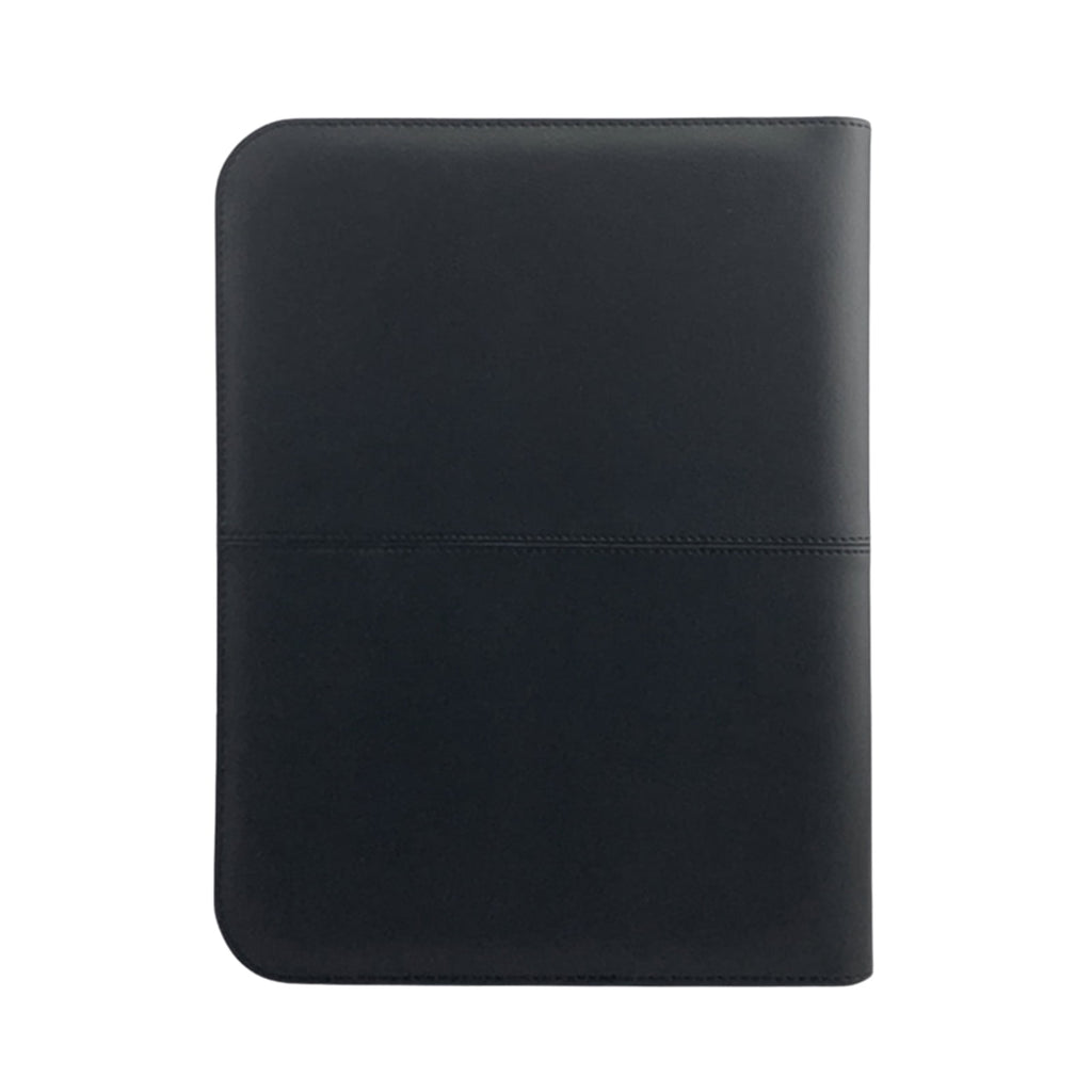 document Bisofice Zippered Business Padfolio A4 PU Leather Portfolio Organizer for Interview Resume Document Planner ... - Image 3