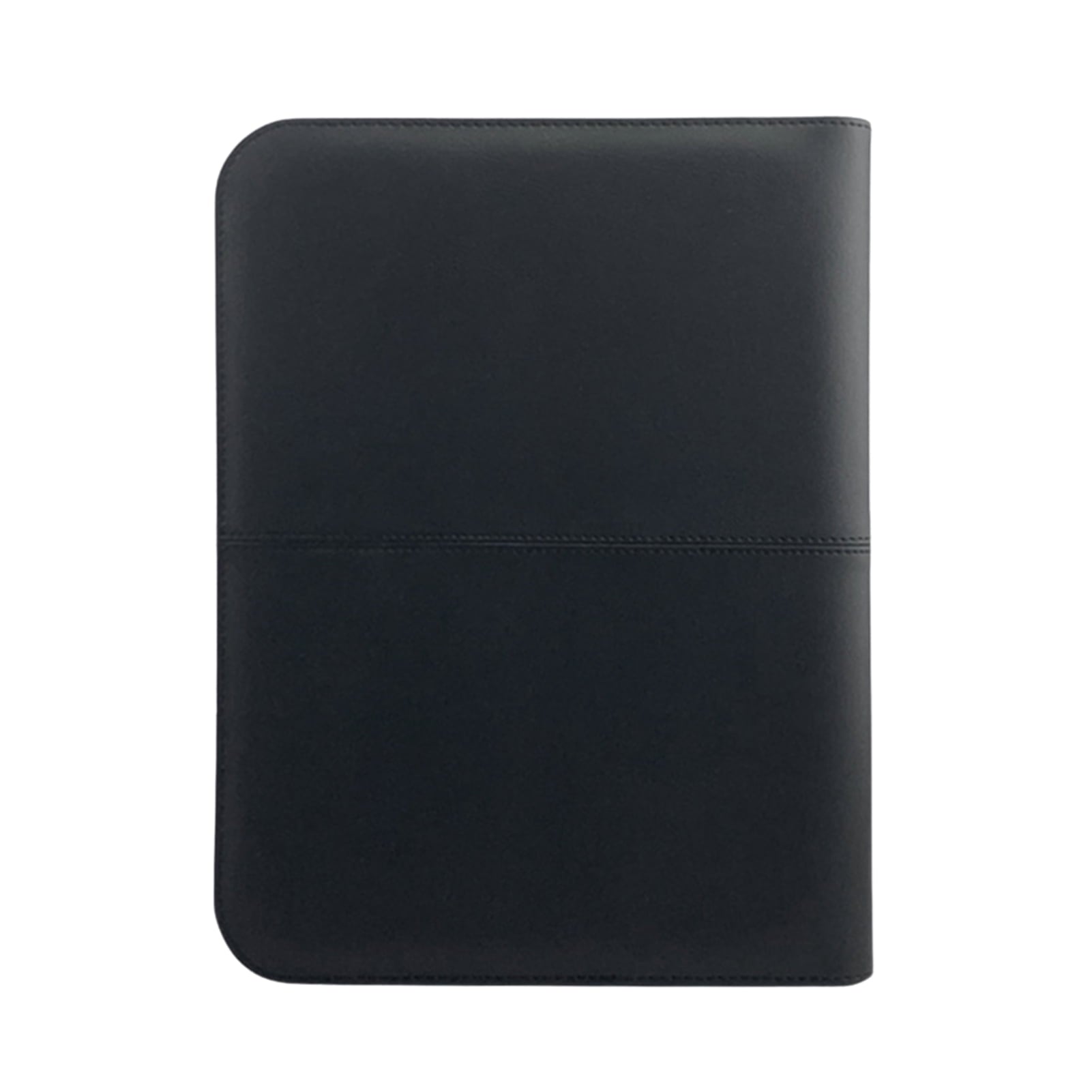 document Bisofice Zippered Business Padfolio A4 PU Leather Portfolio Organizer for Interview Resume Document Planner ... - Image 3