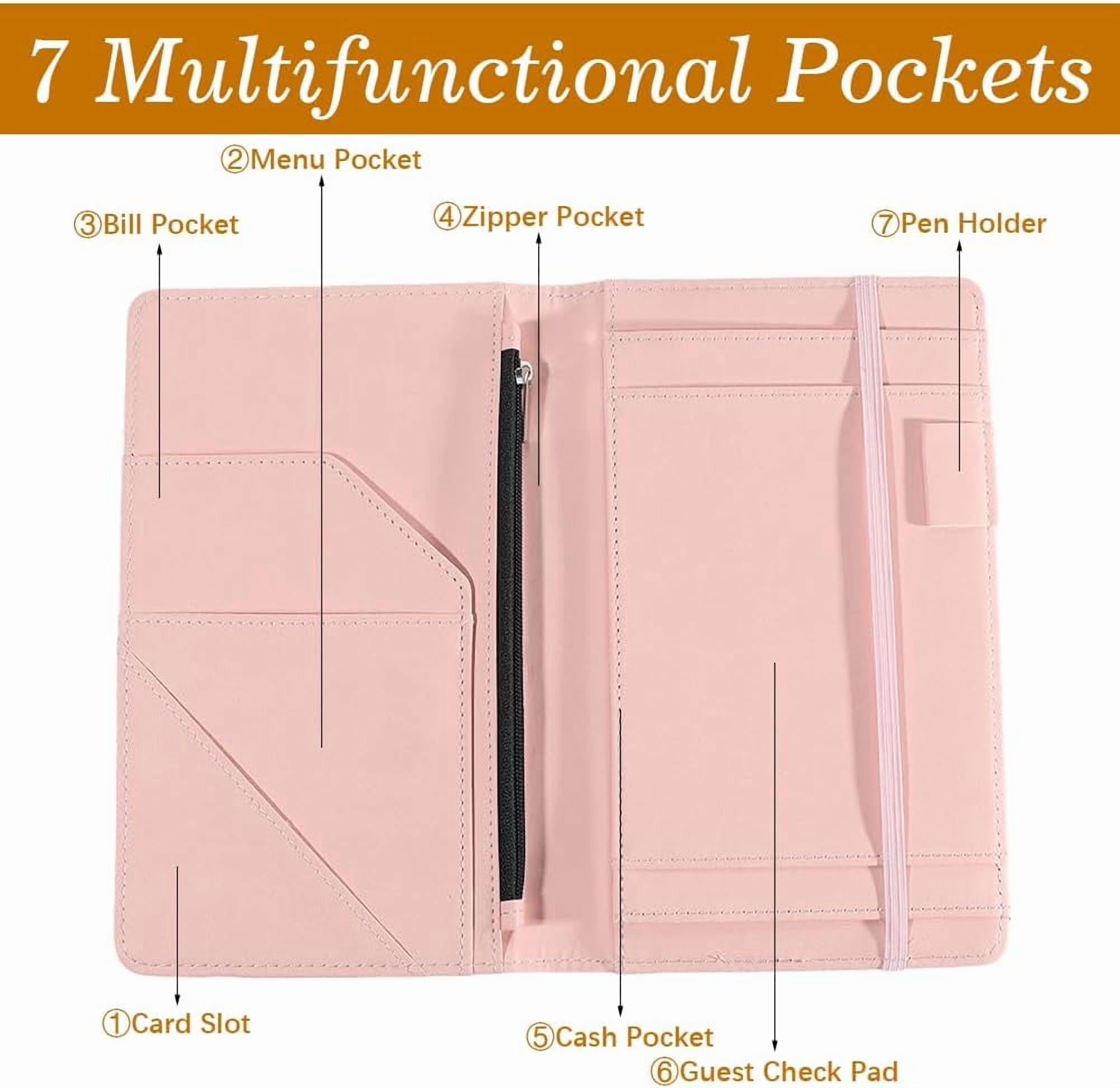Clipboards Leather Padfolio Portfolio Organizer Portfolio Folder Binder Storage Clipboard with 5 Pockets Notepad Elas... - Image 6
