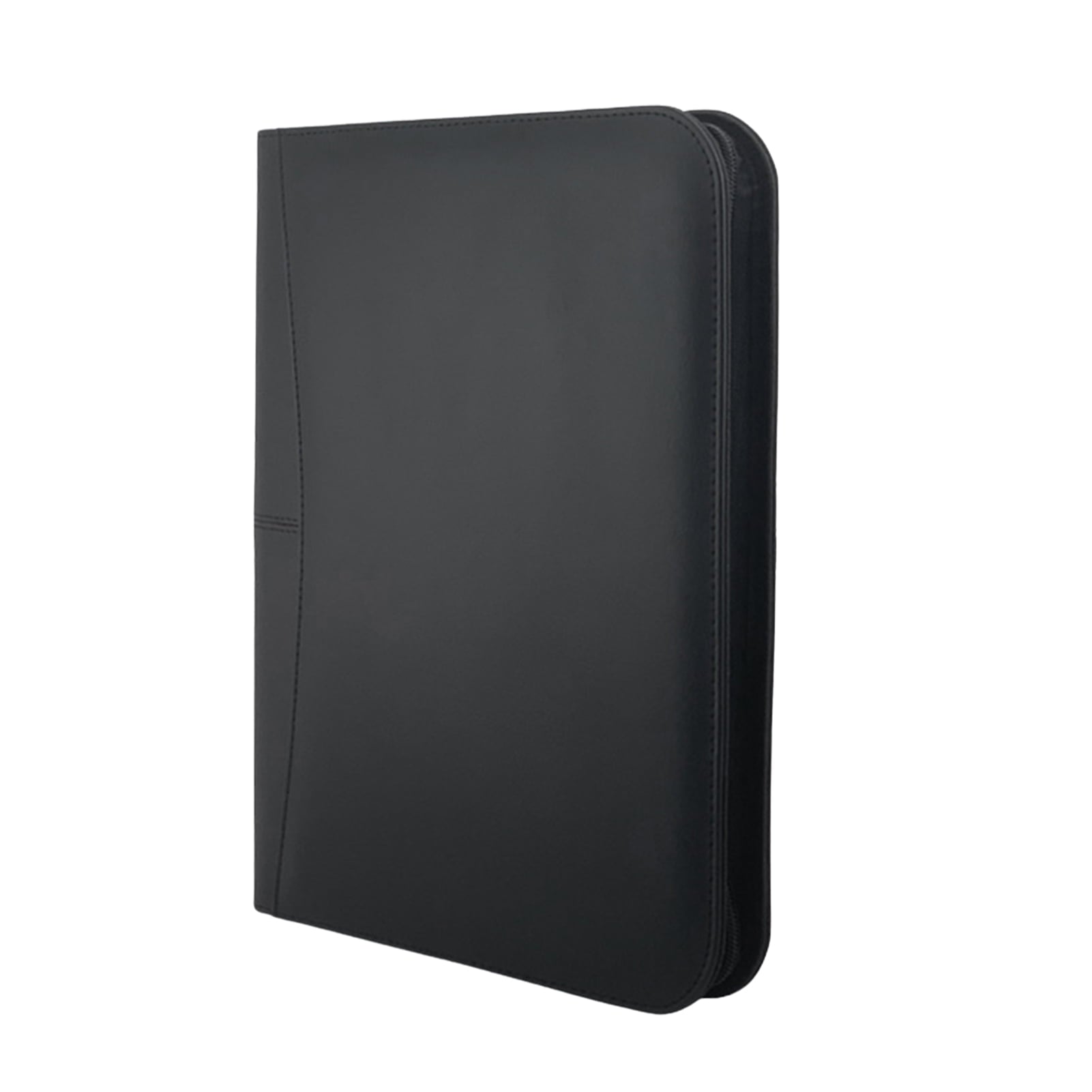document Bisofice Zippered Business Padfolio A4 PU Leather Portfolio Organizer for Interview Resume Document Planner ...