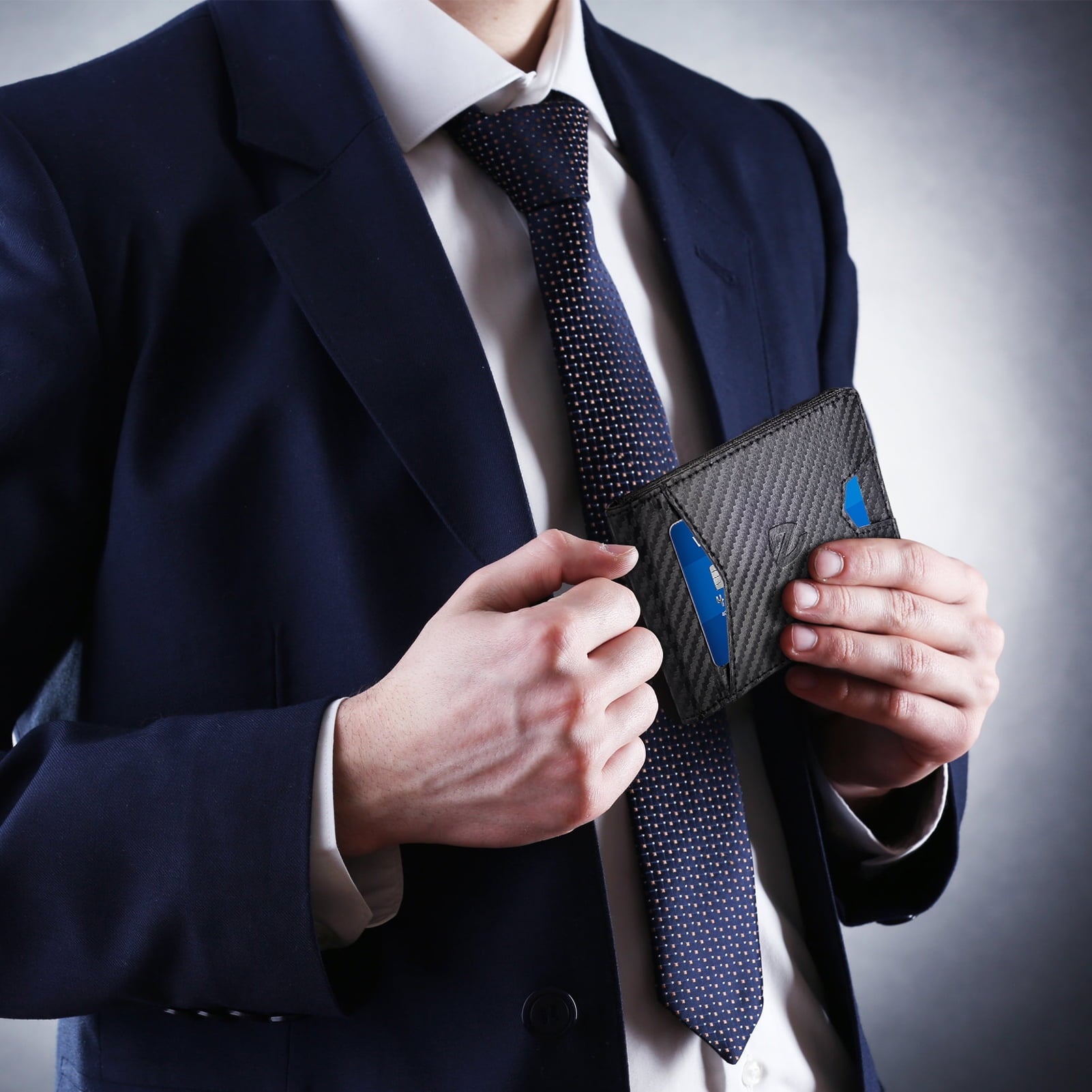 Slim Minimalist Wallet for Men Leather RFID Blocking Bifold Credit Card Wallet with Money Clip for Men with Gift Box - Image 4