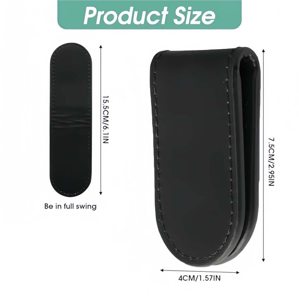 Slim Magnetic Money Clip Wallet, Genuine Leather Card Holder, RFID Blocking, for Men and Women, Compact Design, Holds Bills and Cards, Busin - Image 3