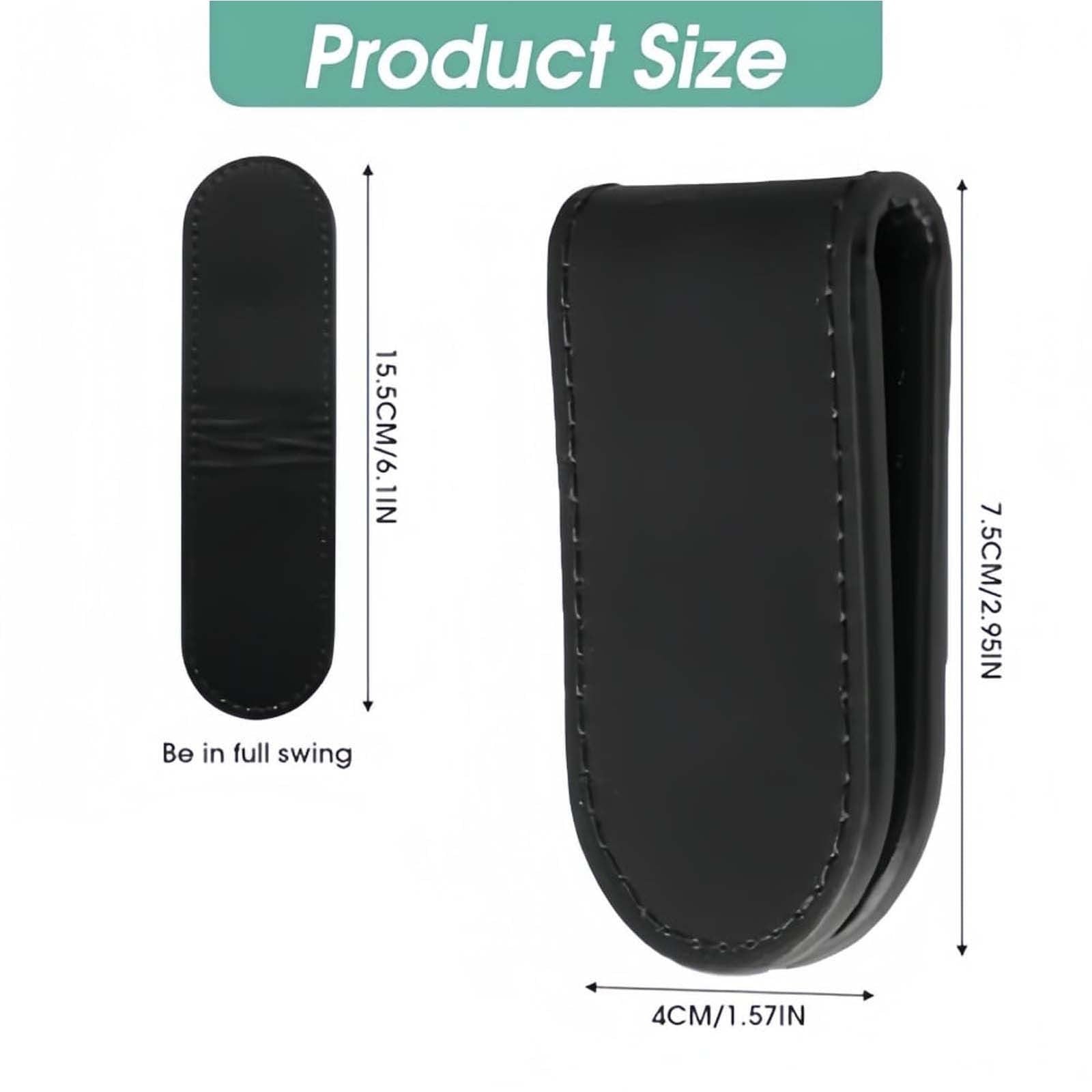 Slim Magnetic Money Clip Wallet, Genuine Leather Card Holder, RFID Blocking, for Men and Women, Compact Design, Holds Bills and Cards, Busin - Image 3