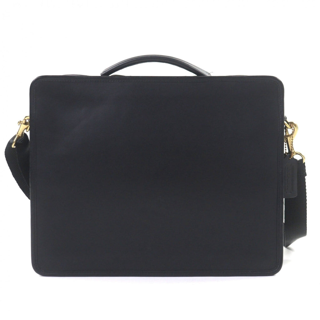 Pre-Owned COACH 0539 Leather Nylon 2-Way Business Bag, PC Case, Shoulder Briefcase, Black, Men's - Image 3