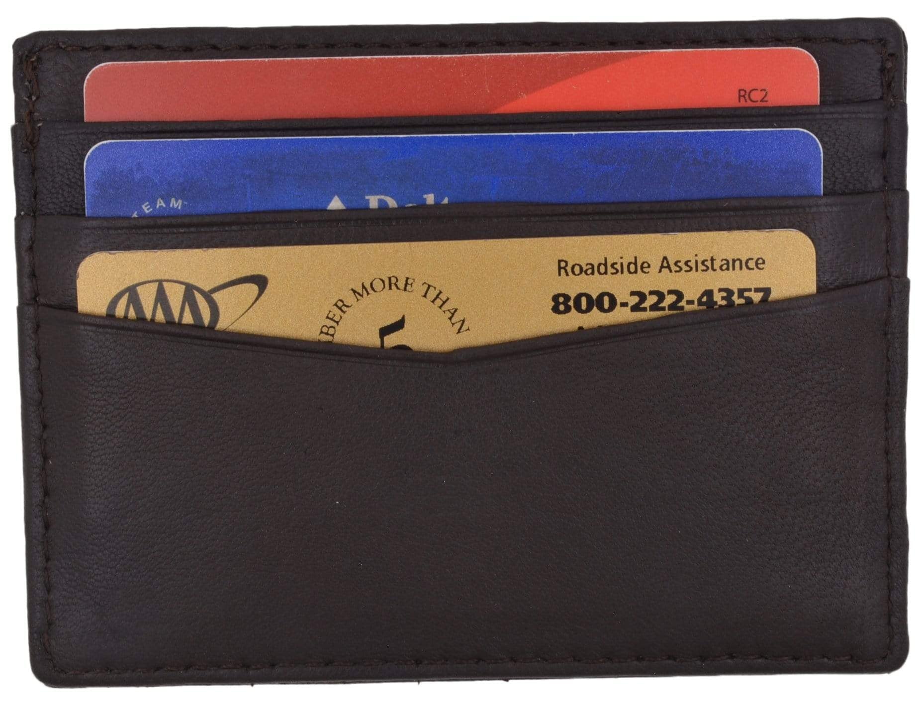 Men's RFID Blocking Slim Thin Soft Genuine Leather Credit Card Case Holder Wallet by Swiss Marshall - Image 3