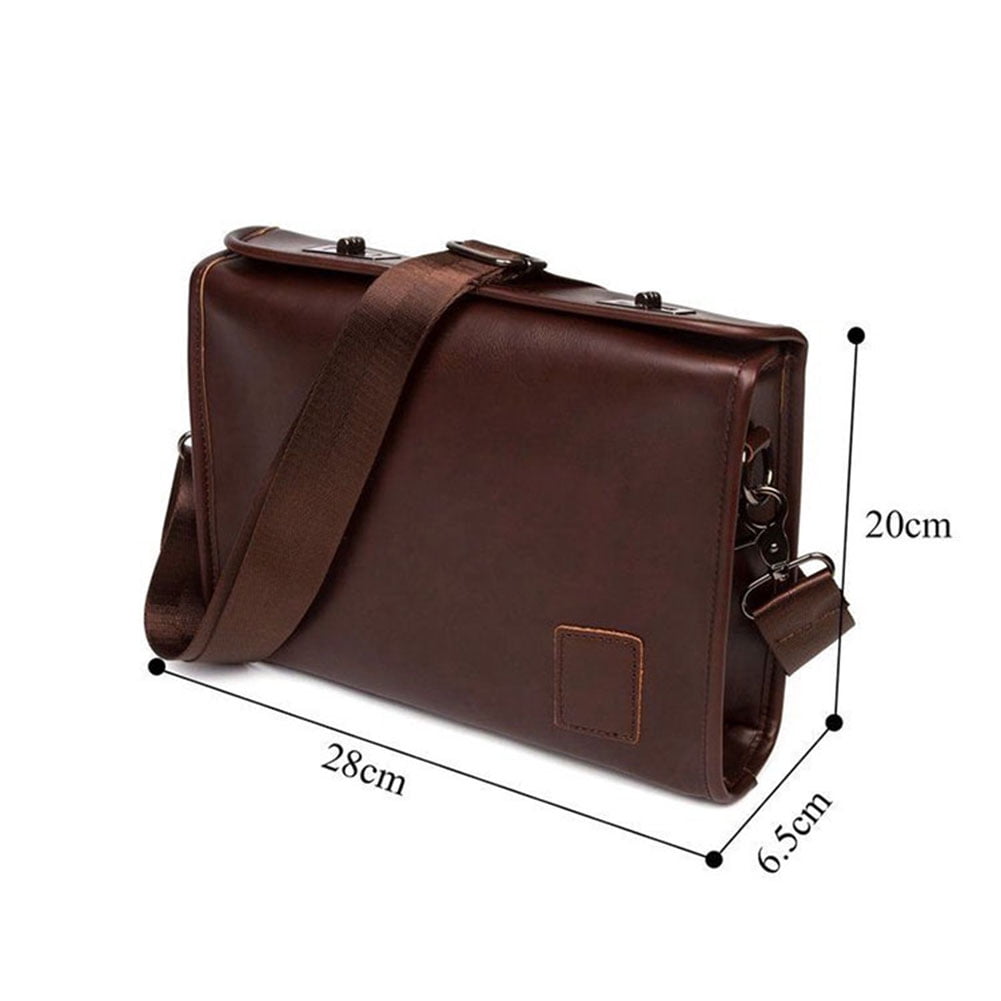 Men's Briefcase Casual Business Shoulder Bag Leather Messenger Satchel Bag - Image 5