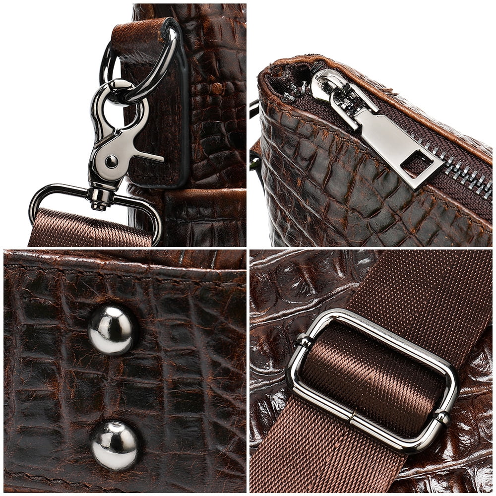 Men Briefcase Men's Bag Genuine Leather Office Bags for Men Laptop Bag Leather Business Handbag for Men Croco Design ... - Image 4