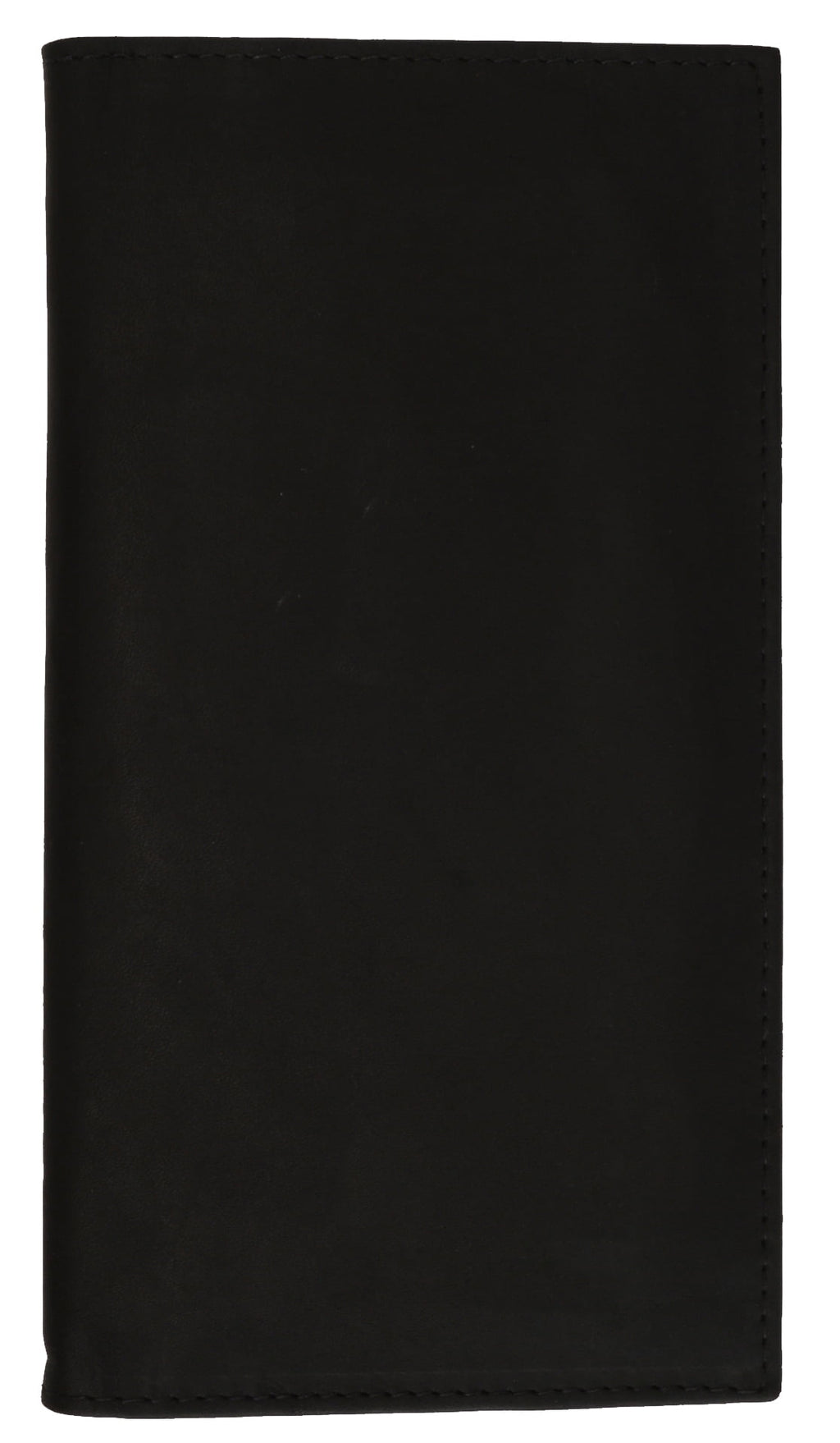 Mens Leather Long Wallet Pockets ID Card Clutch Bifold Purse, Black - Image 4