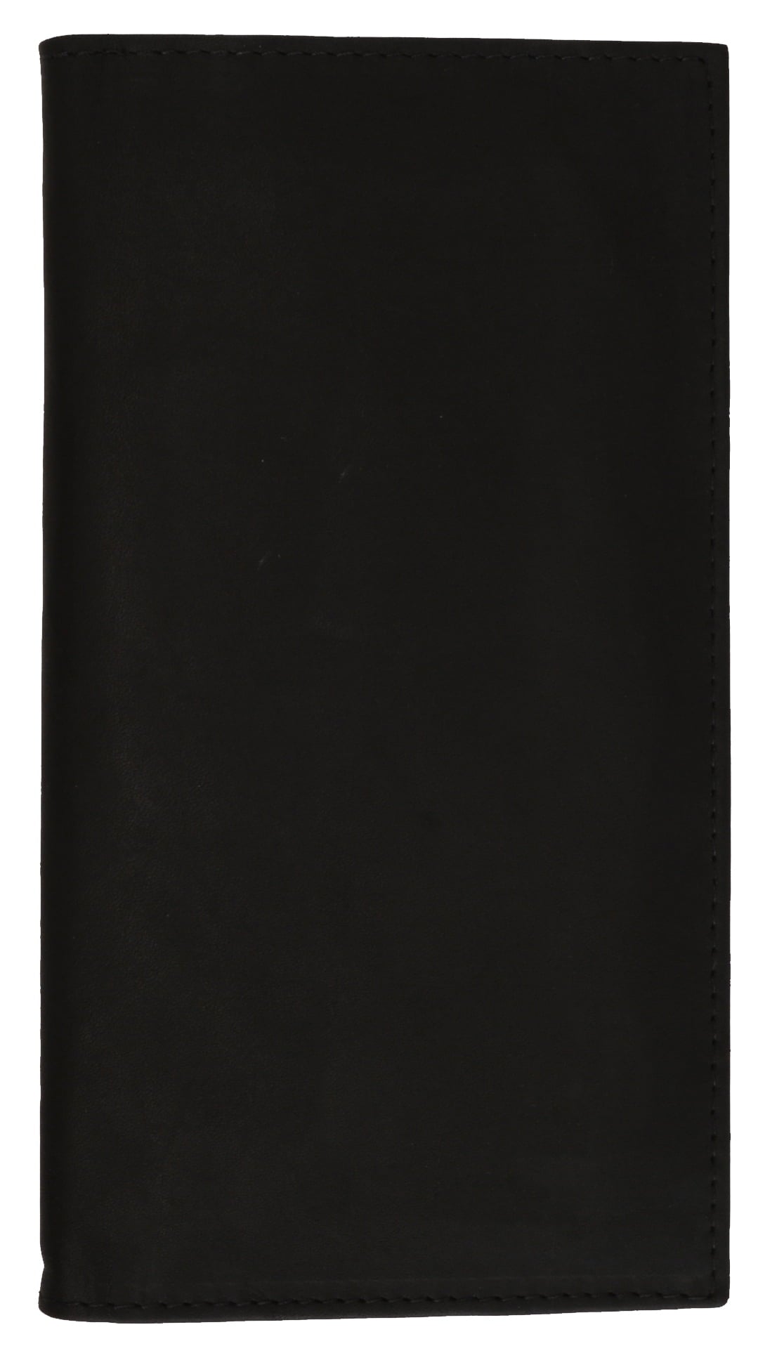 Mens Leather Long Wallet Pockets ID Card Clutch Bifold Purse, Black - Image 4