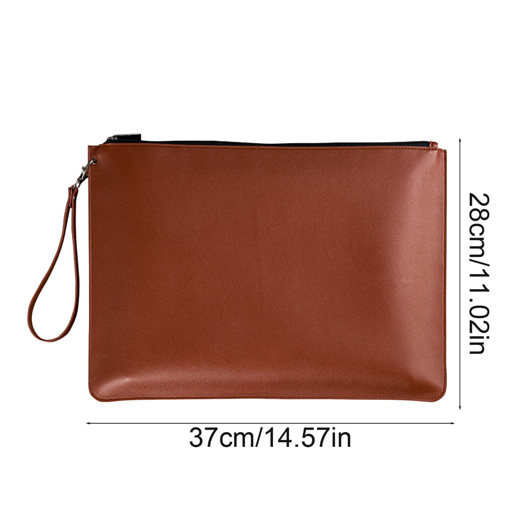 Leather Portfolio Folder Zippered Document Case, Professional Business Padfolio Organizer with Card Slot, Executive C... - Image 3