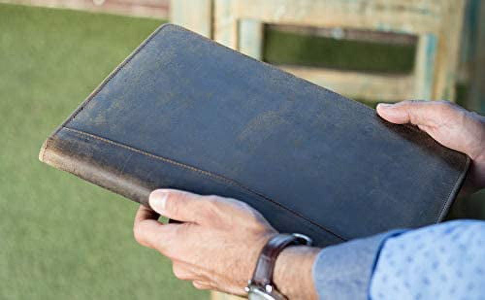 Leather Business Portfolio with Luxury Pen Business Personal Organiser Folder Full Grain Leather padfolio (Buffalo Di... - Image 2