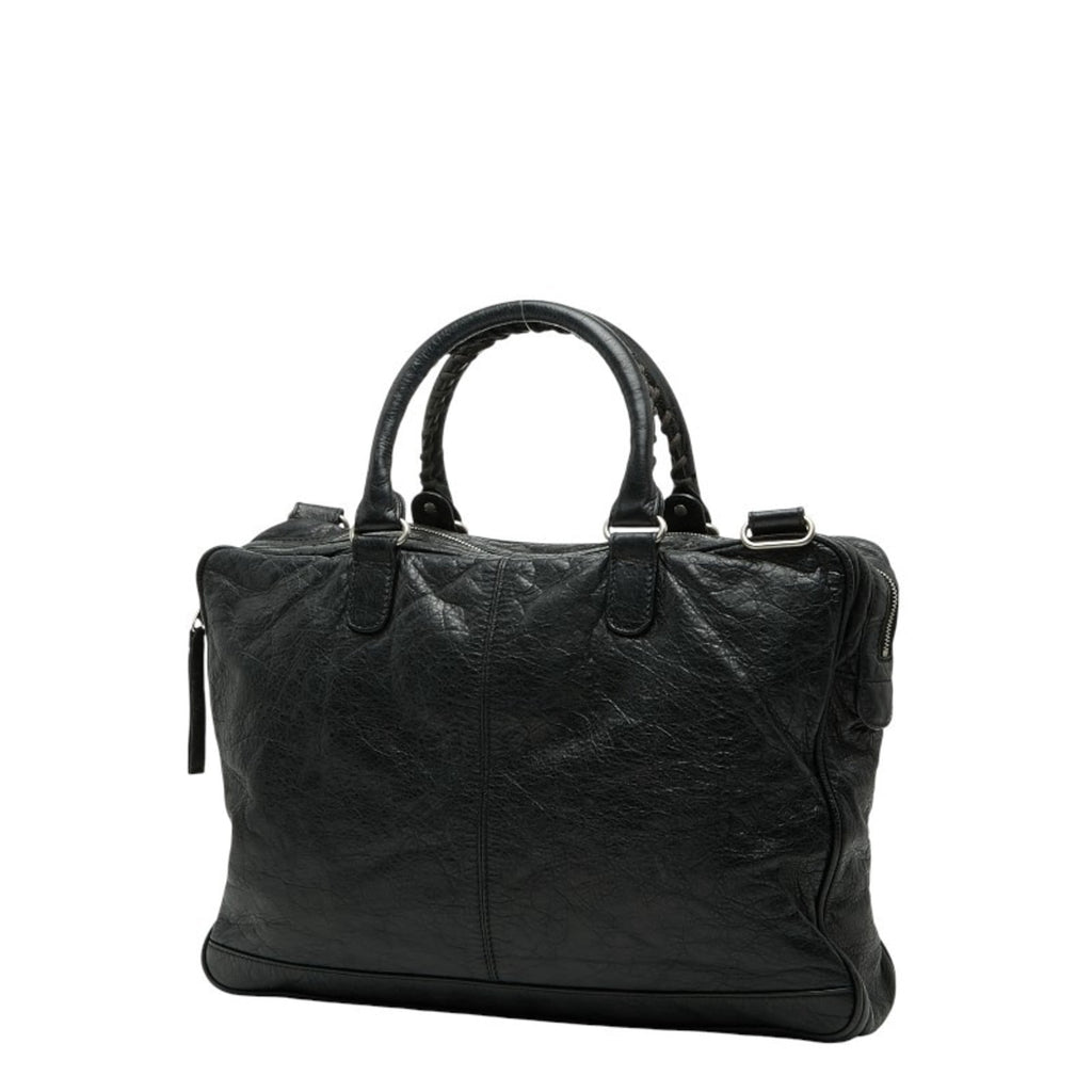 Pre-Owned Briefcase/Shoulder Bag, 2-Way, Black Leather, Men's, (Good) - Image 2