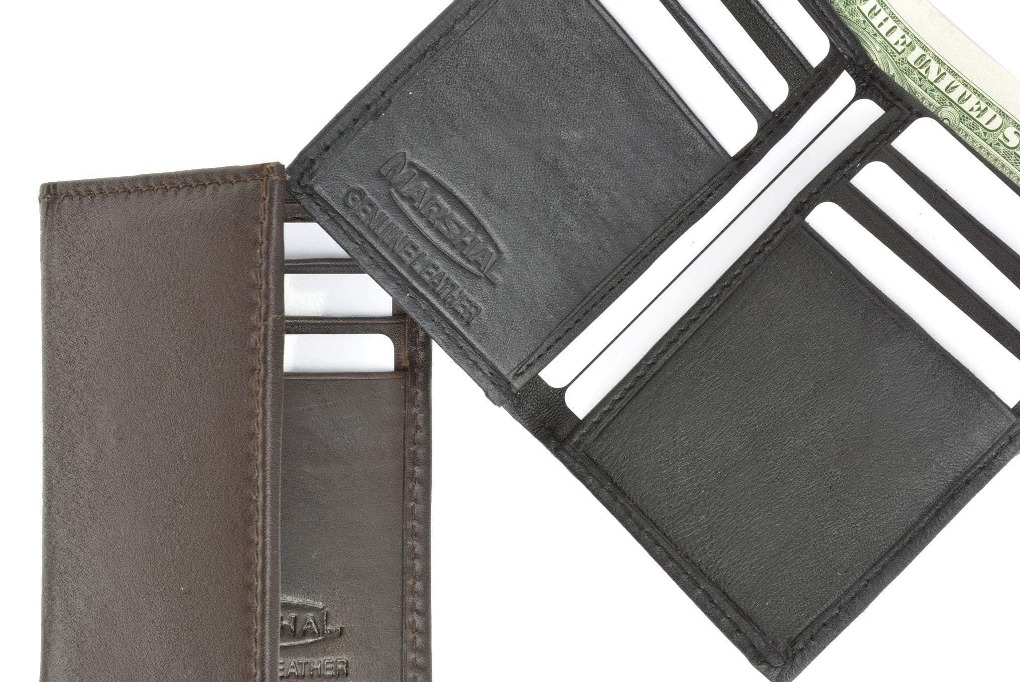 New Slim Thin Mens Bifold Genuine Leather ID Wallet Credit Card Holder 71 (C) - Image 5