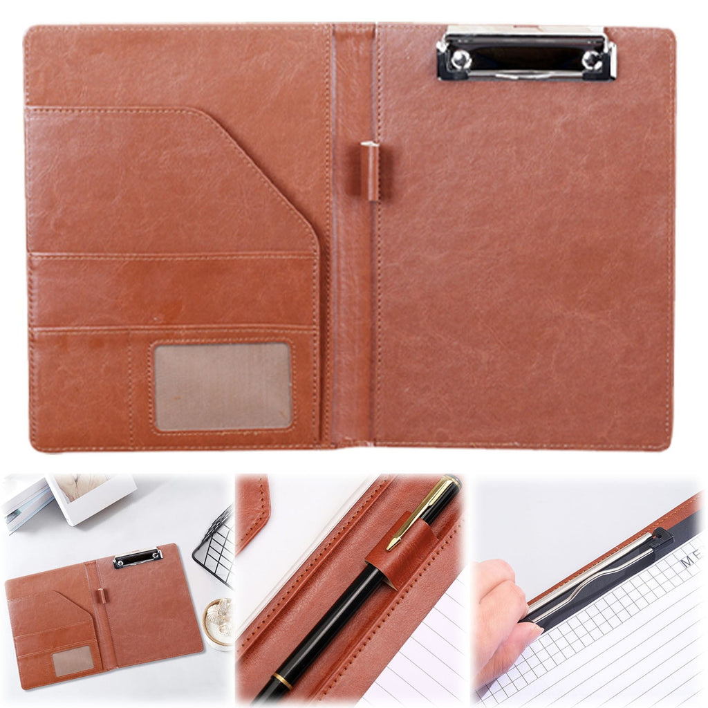 Portfolio Binder, Portfolio Folder,Professional Leather Portfolio Organizer, Executive Document Folder, Business Card Holder, Clipboard Padf - Image 2