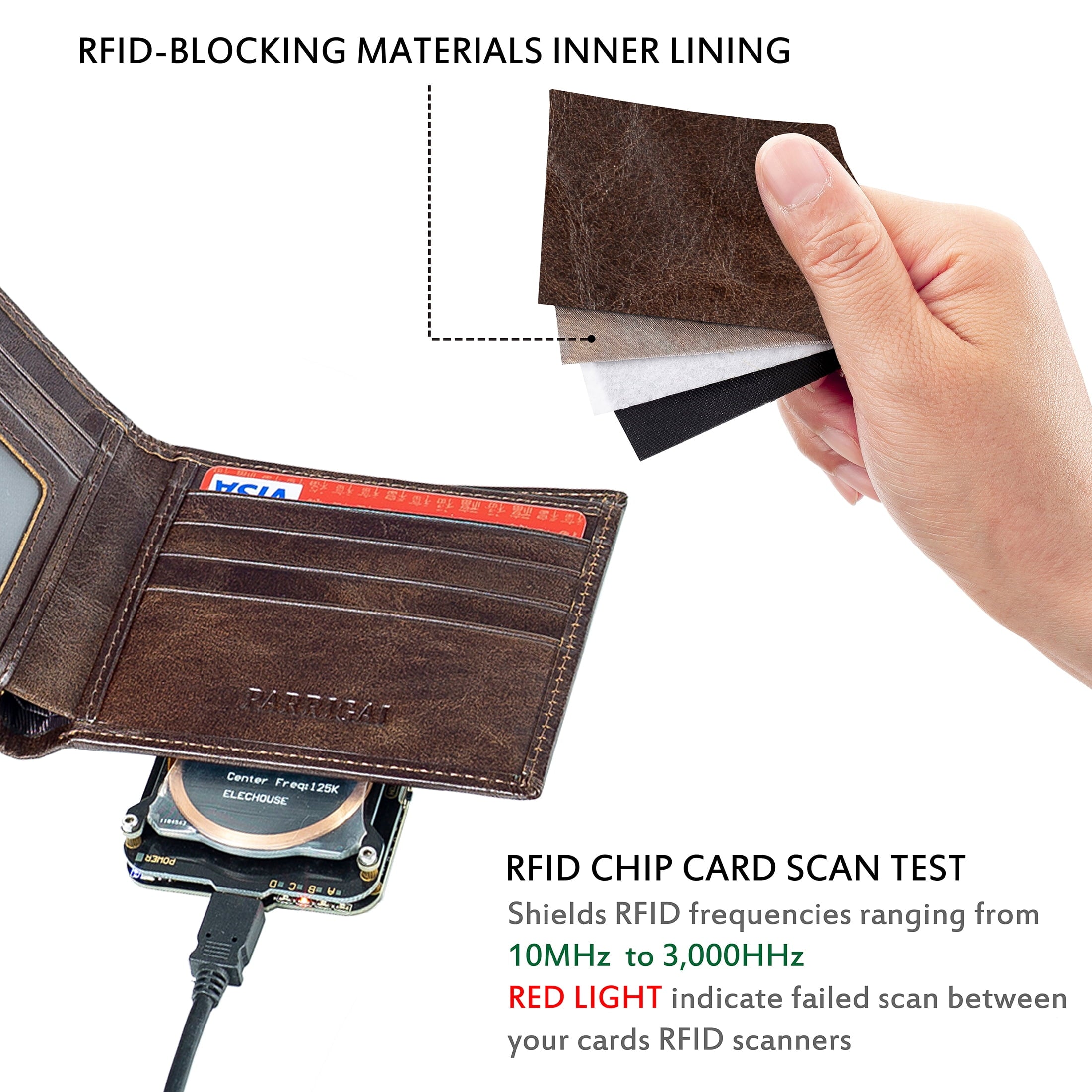 Slim Wallet for Men RFID-Blocking Front Pocket Bifold Mens Wallet Genuine Calfskin Leather, Gifts for Men - Image 4