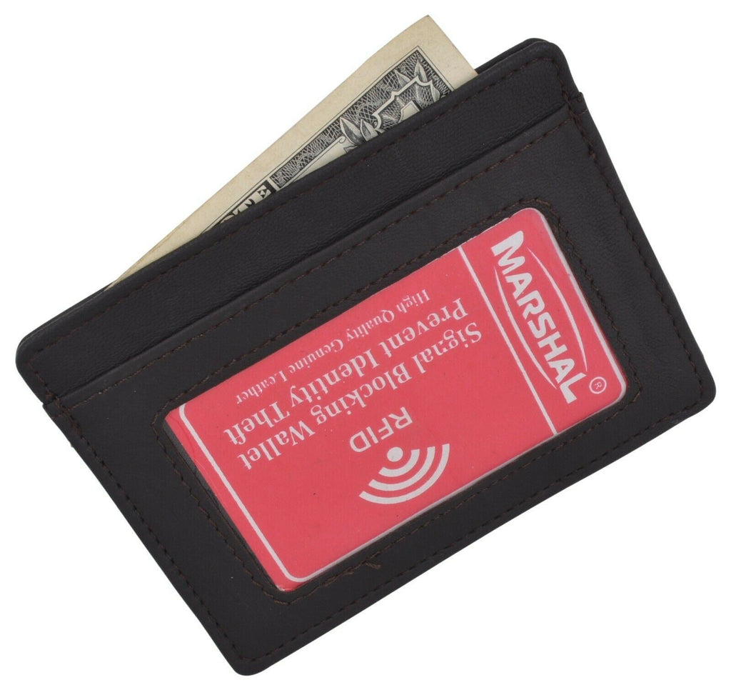 New Genuine Leather Slim Card Holder Wallets For Men - Minimalist RFID Blocking - Image 6
