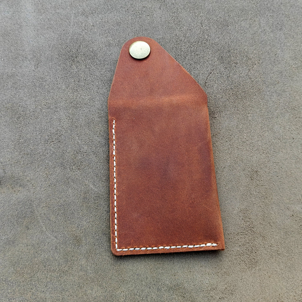 Slim Leather Business Card Holder, Minimalist Credit Card Wallet for Men and Women brown - Image 5