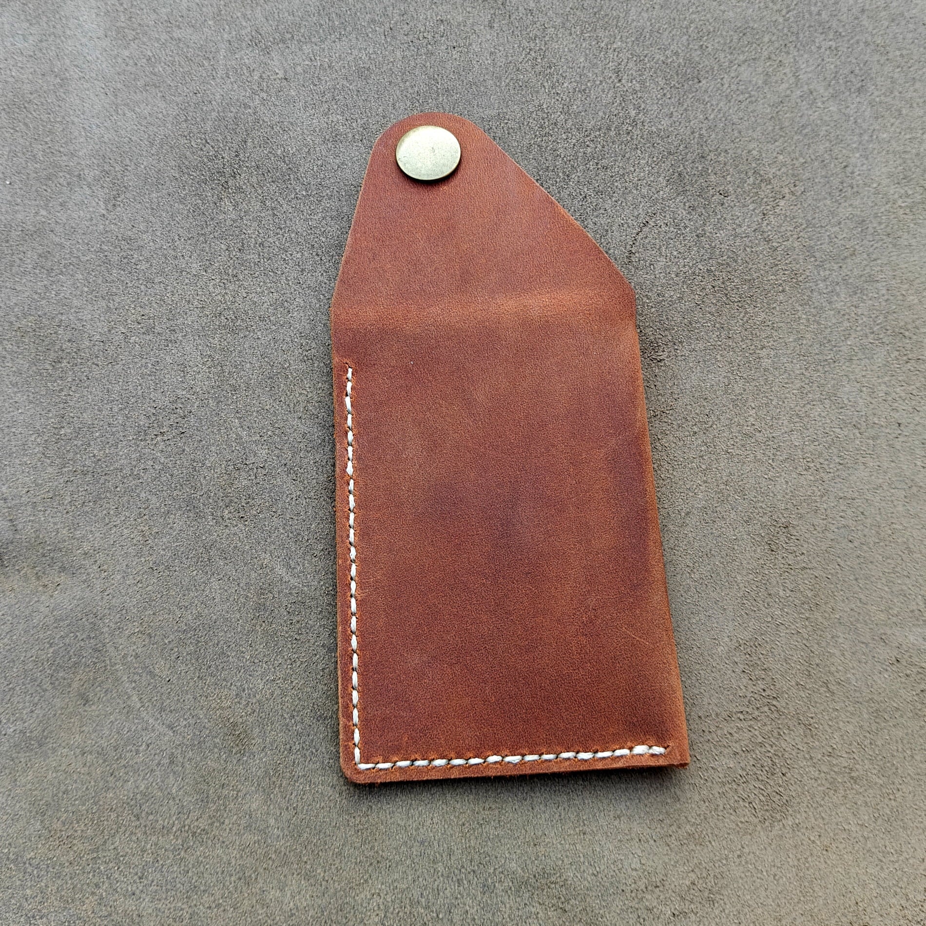 Slim Leather Business Card Holder, Minimalist Credit Card Wallet for Men and Women brown - Image 5