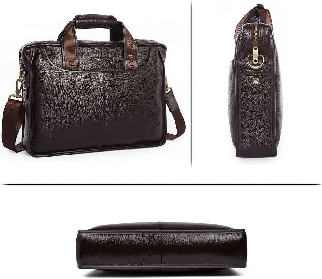 Leather Briefcase Handbag Messenger Business Bags for Men - Image 4
