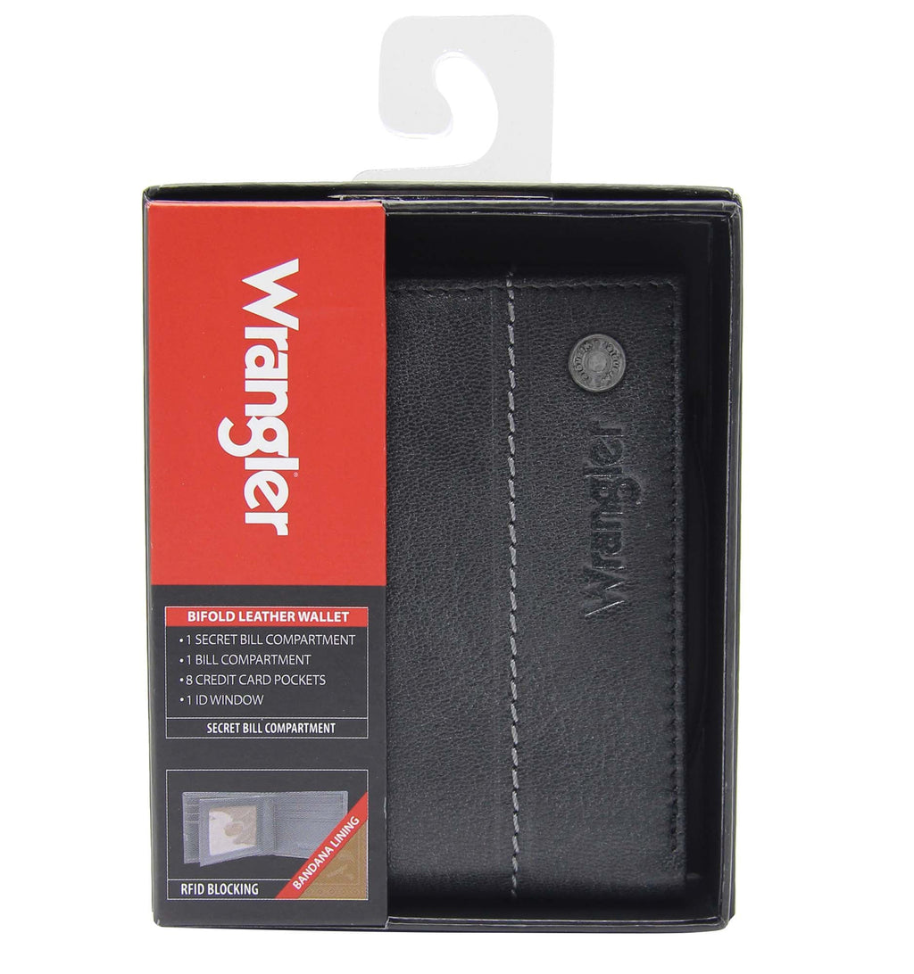 Leather Bifold Wallet - Black - Image 6