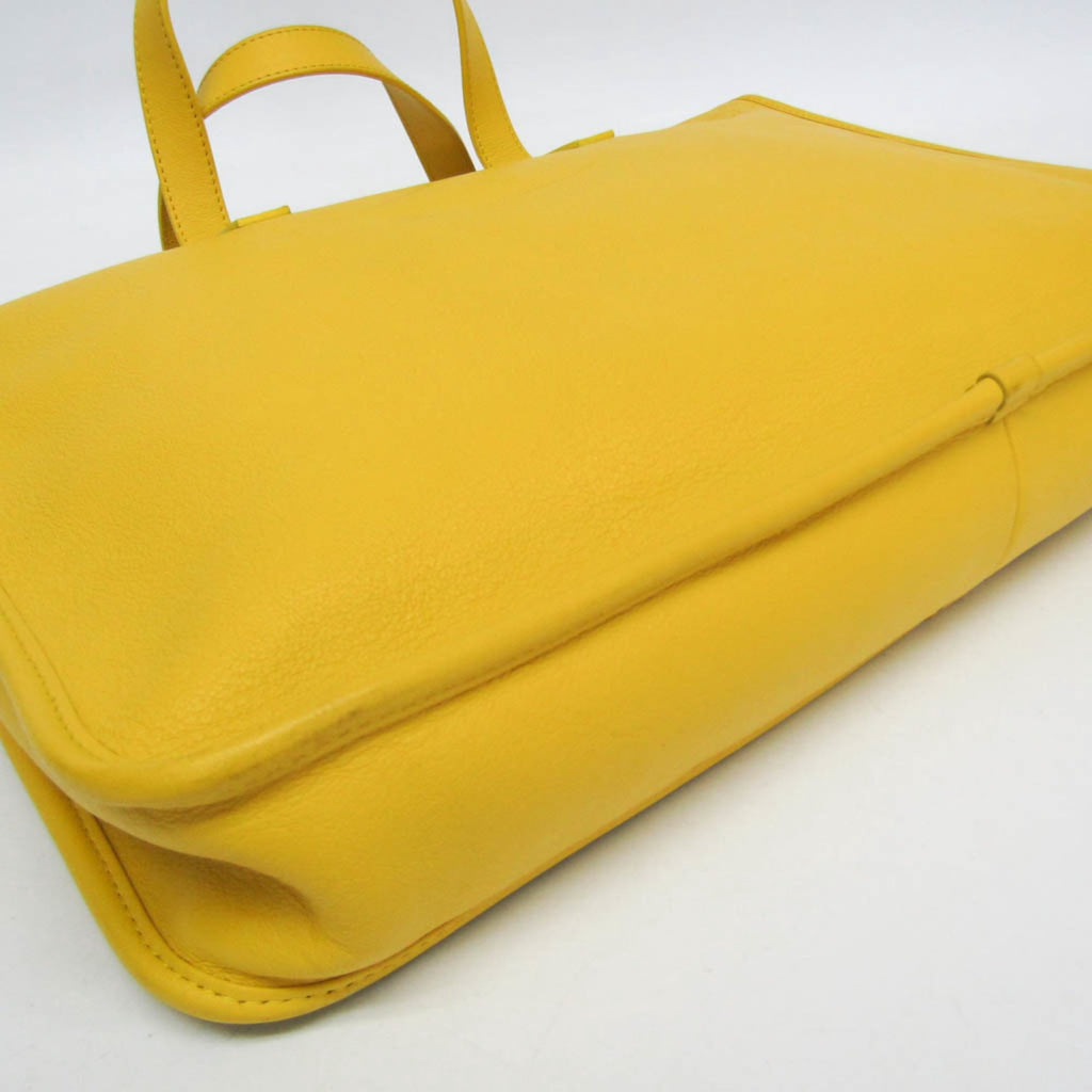 Pre-Owned Anagram Business Bag Men's Leather Briefcase,Handbag Yellow - Image 6