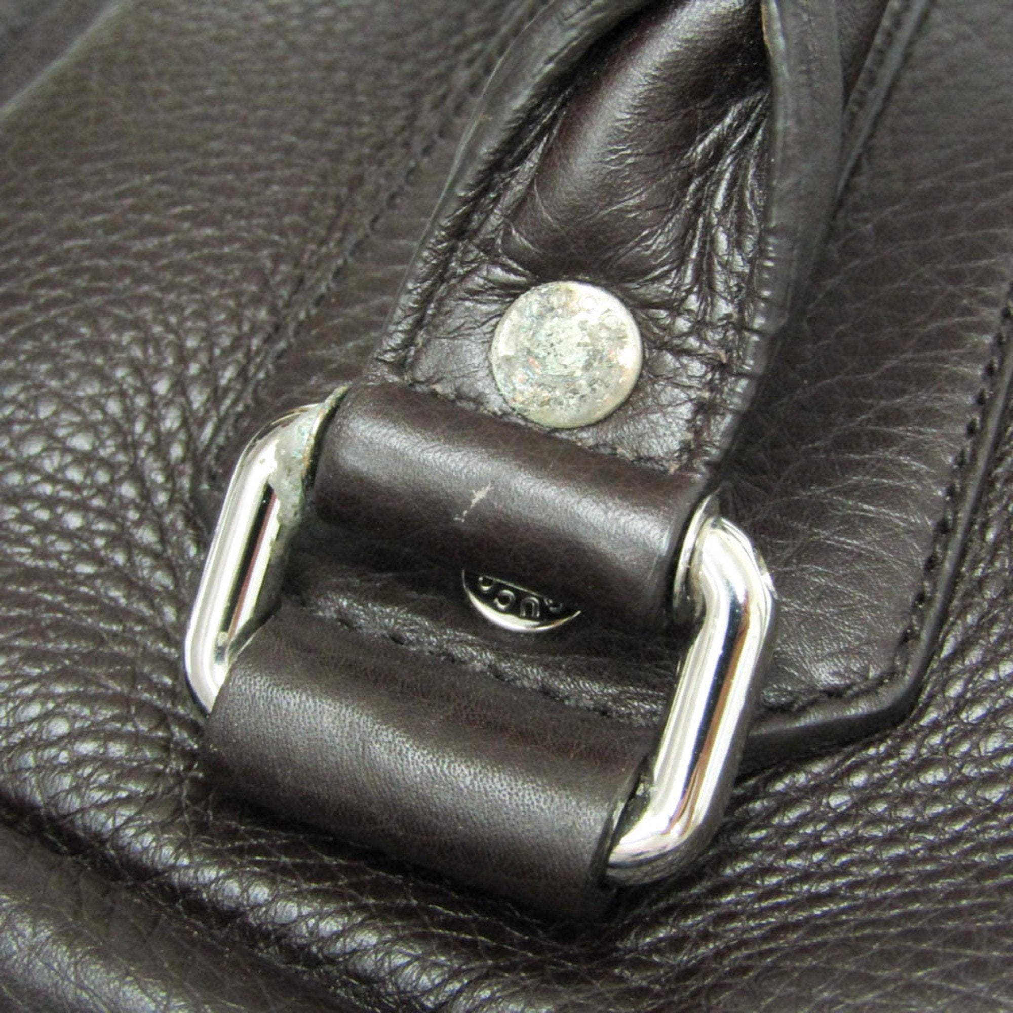 Pre-Owned Gucci Business Bag 231850 Men's Leather Briefcase,Shoulder Bag Dark Brown (Good) - Image 6