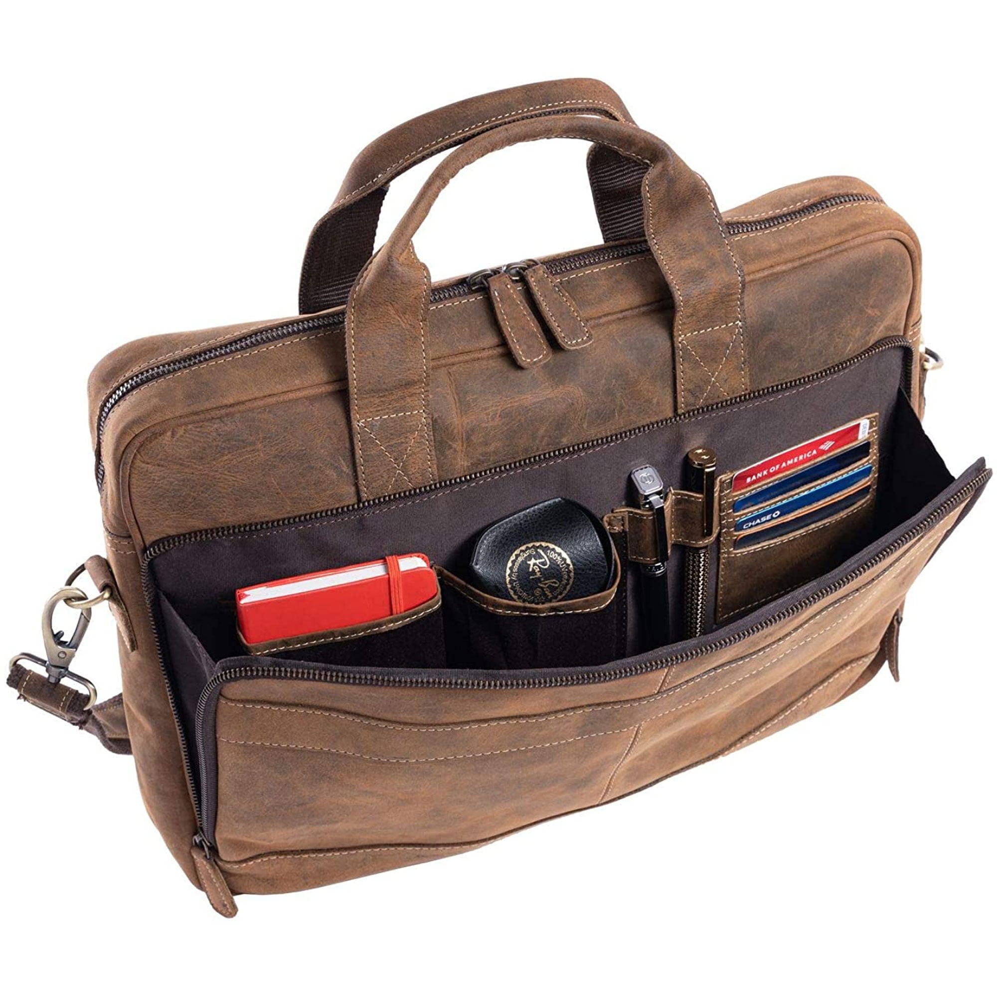 briefcase 18 Inch Laptop/ Messenger Bags for Men and Women Best Office School College briefcase Satchel Bag (Distress... - Image 6