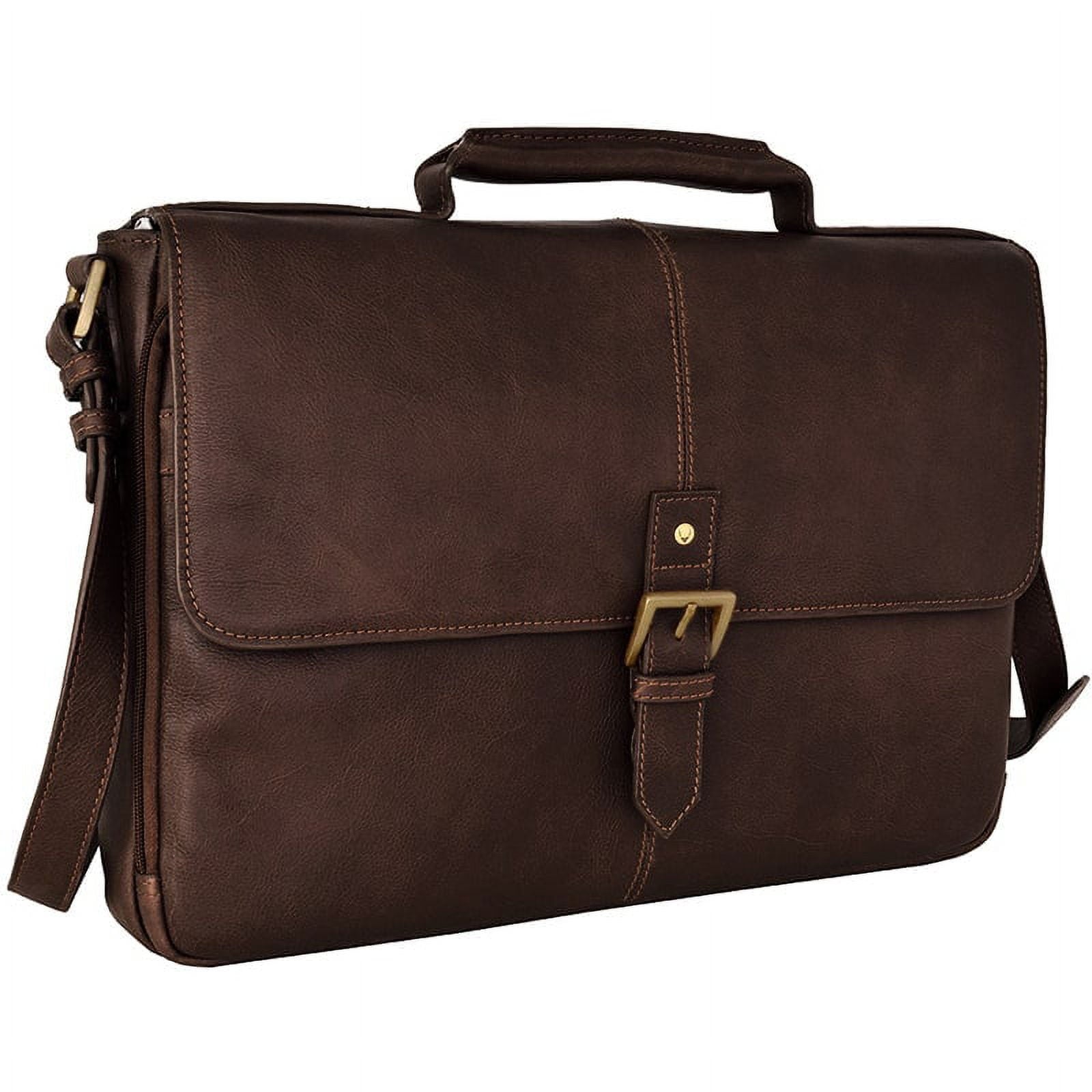 Charles Laptop-compatible Leather Messenger Briefcase - Image 4