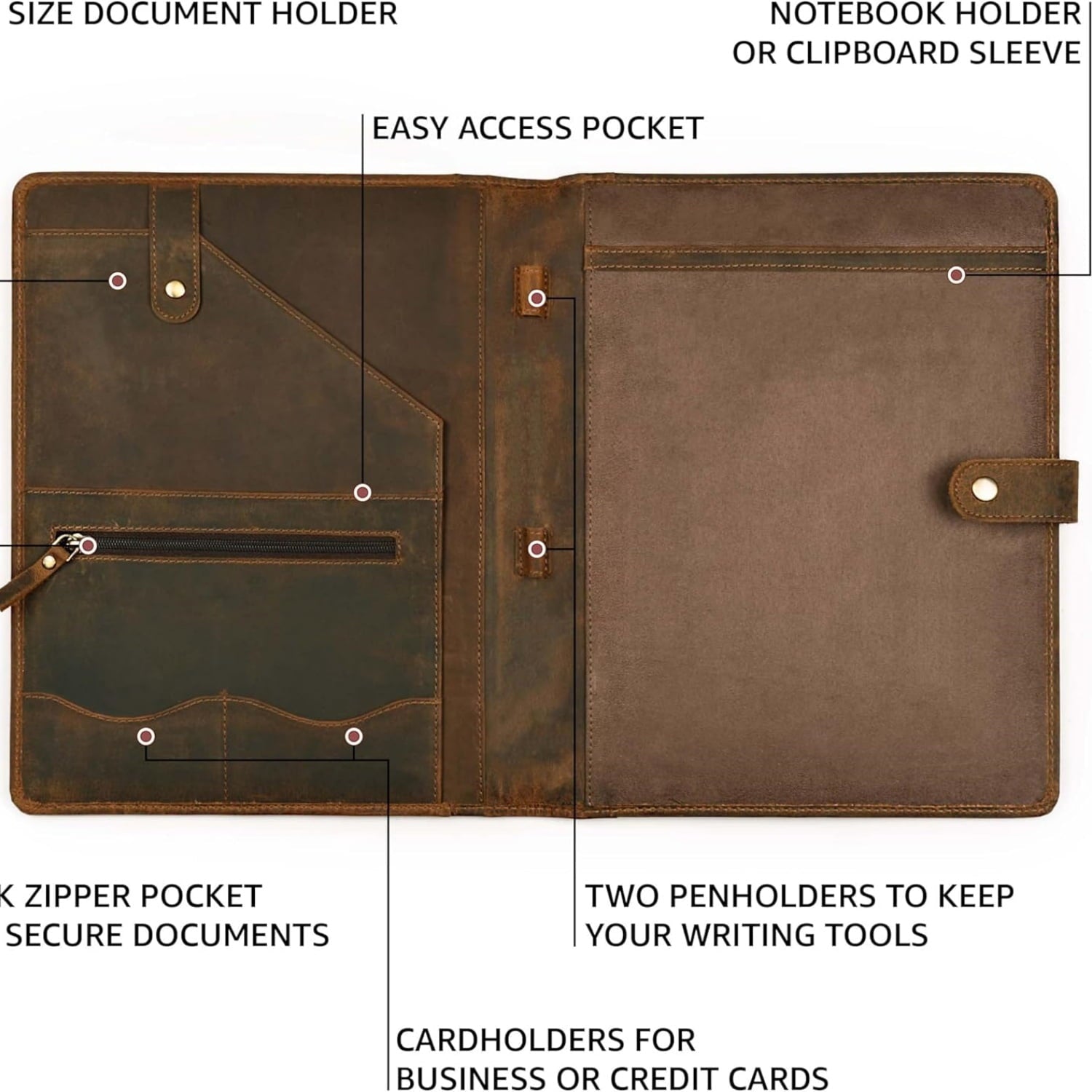 Professional Business Padfolio for Men & Women - Stylish Document Card Holder, Resume Folder, Folio for A4/Letter Siz... - Image 2