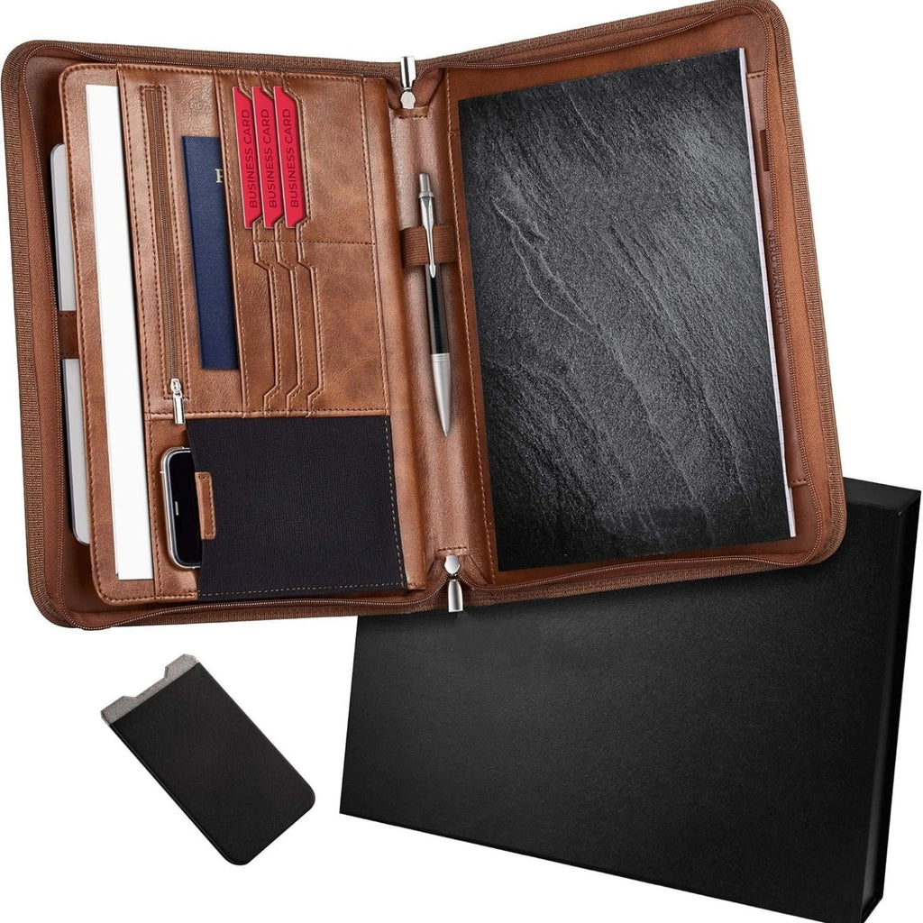 Padfolio/Portfolio Pad Holder-Business PU Notepad Folder for Resumes, Interviews, iPad/Tablet, Phone, Legal Pad Noteb... - Image 2