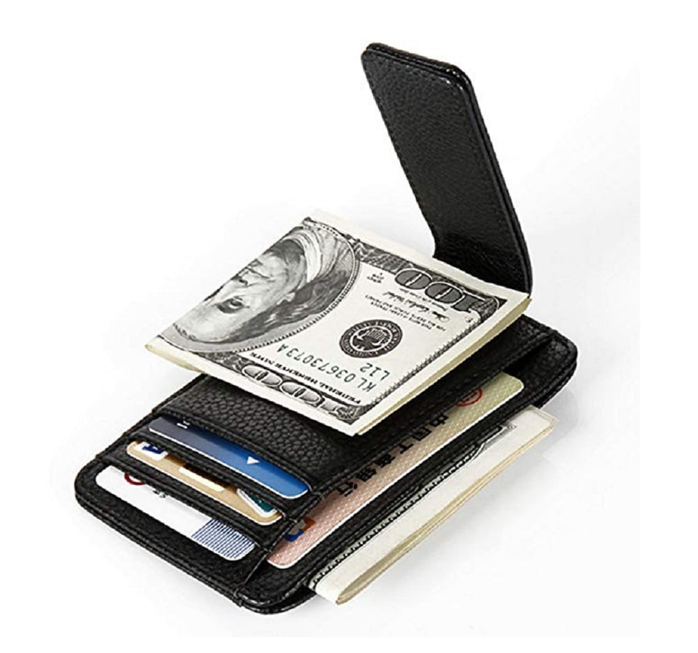 Minimalist Leather Wallet, Slim Front Pocket Card Holder for Men & Women, Thin Compact Wallet for Credit Cards, ID & ... - Image 3