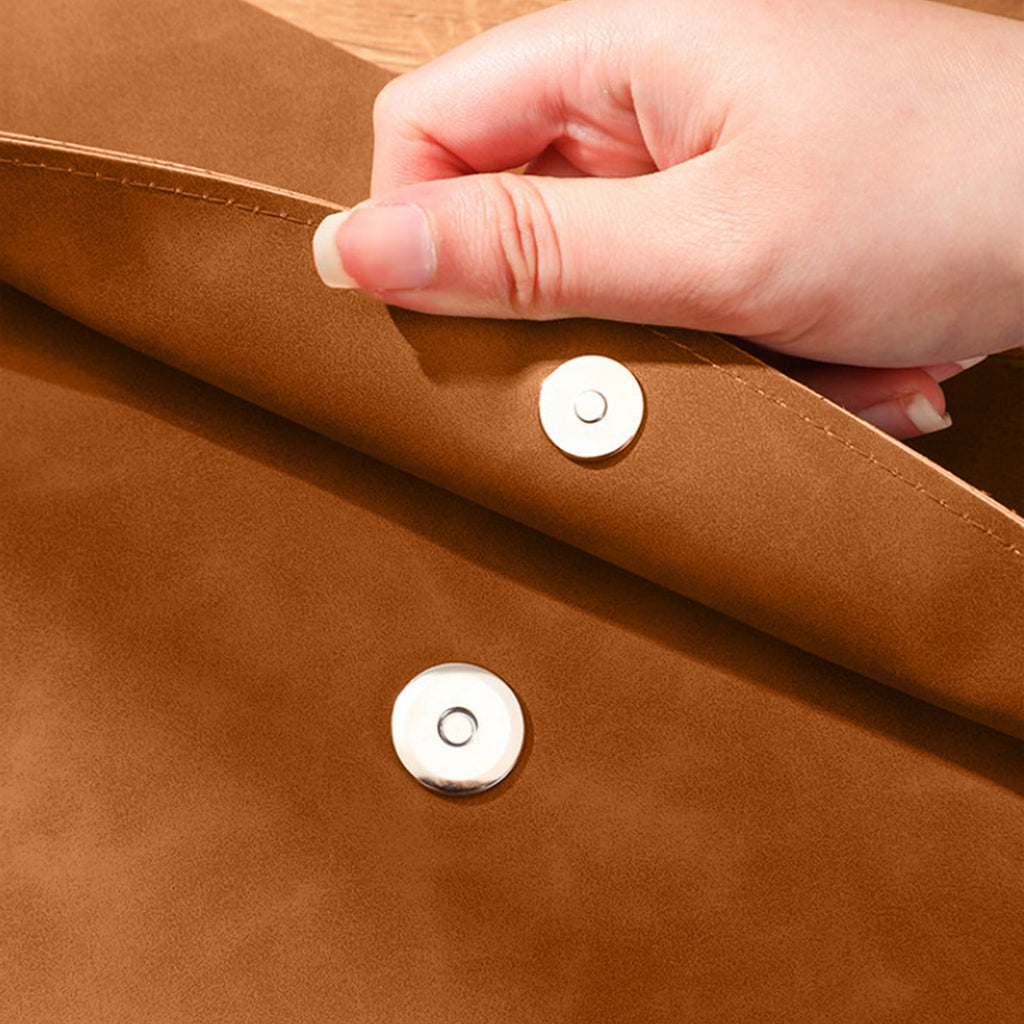 File Folders Colored Imitation Leather Document Holders Large Capacity Business Portfolio For 100 Sheets Office School Necessity Expanding F - Image 6