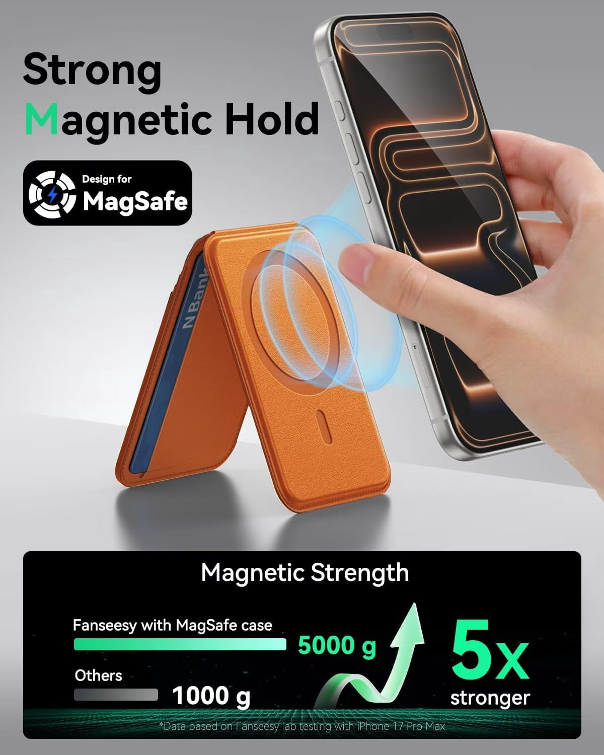 for MagSafe Wallet with Stand, 5 Card Holder, Slim Leather Magnetic Wallet for iPhone 17/16/15/14/13/12 Pro Max Plus ... - Image 2